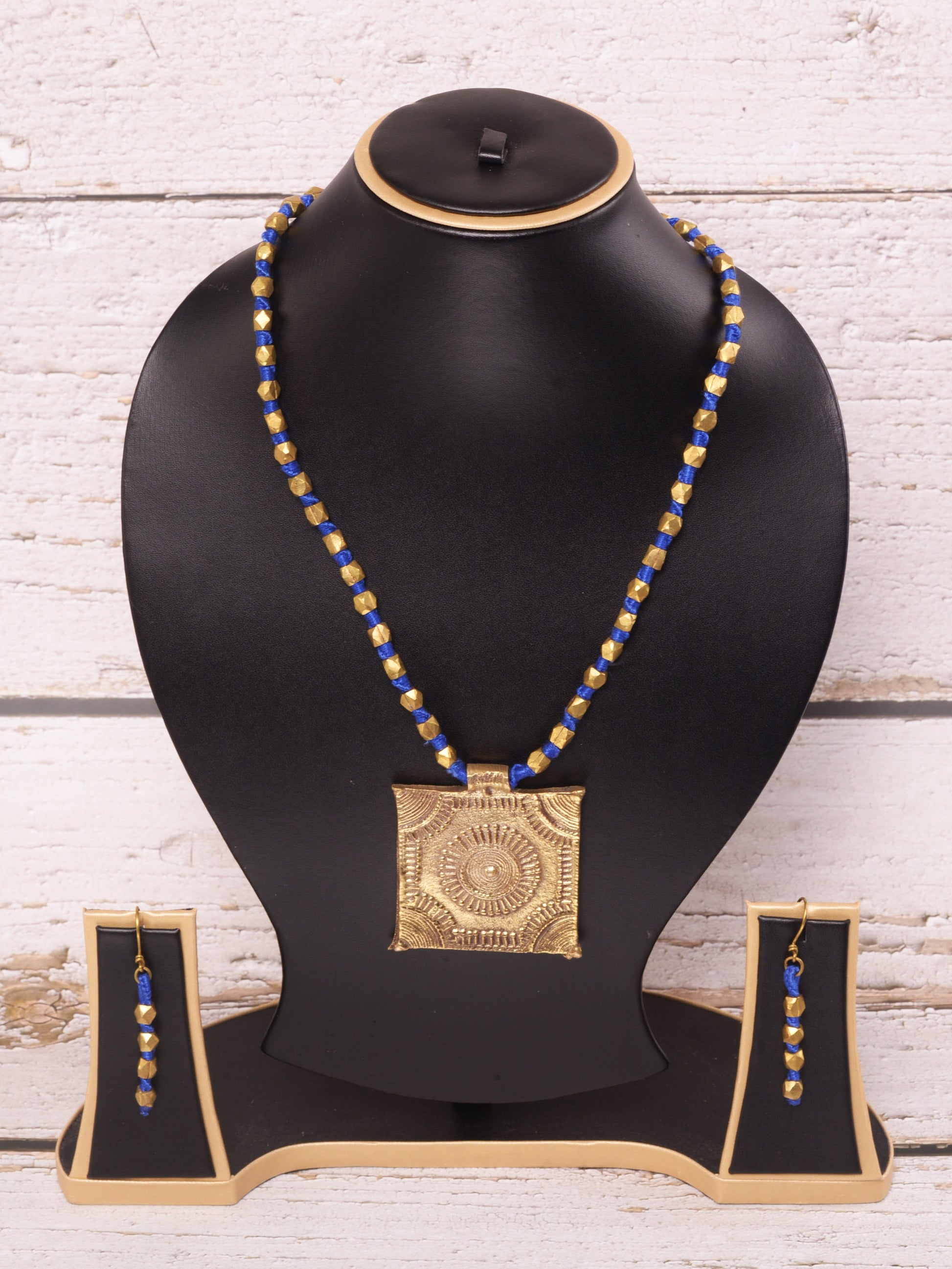 Pooja Dokra Jewellery Necklace & Earrings Set