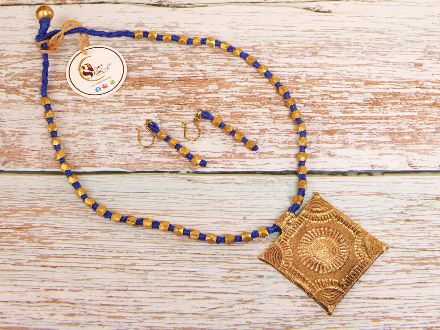 Pooja Dokra Jewellery Necklace & Earrings Set