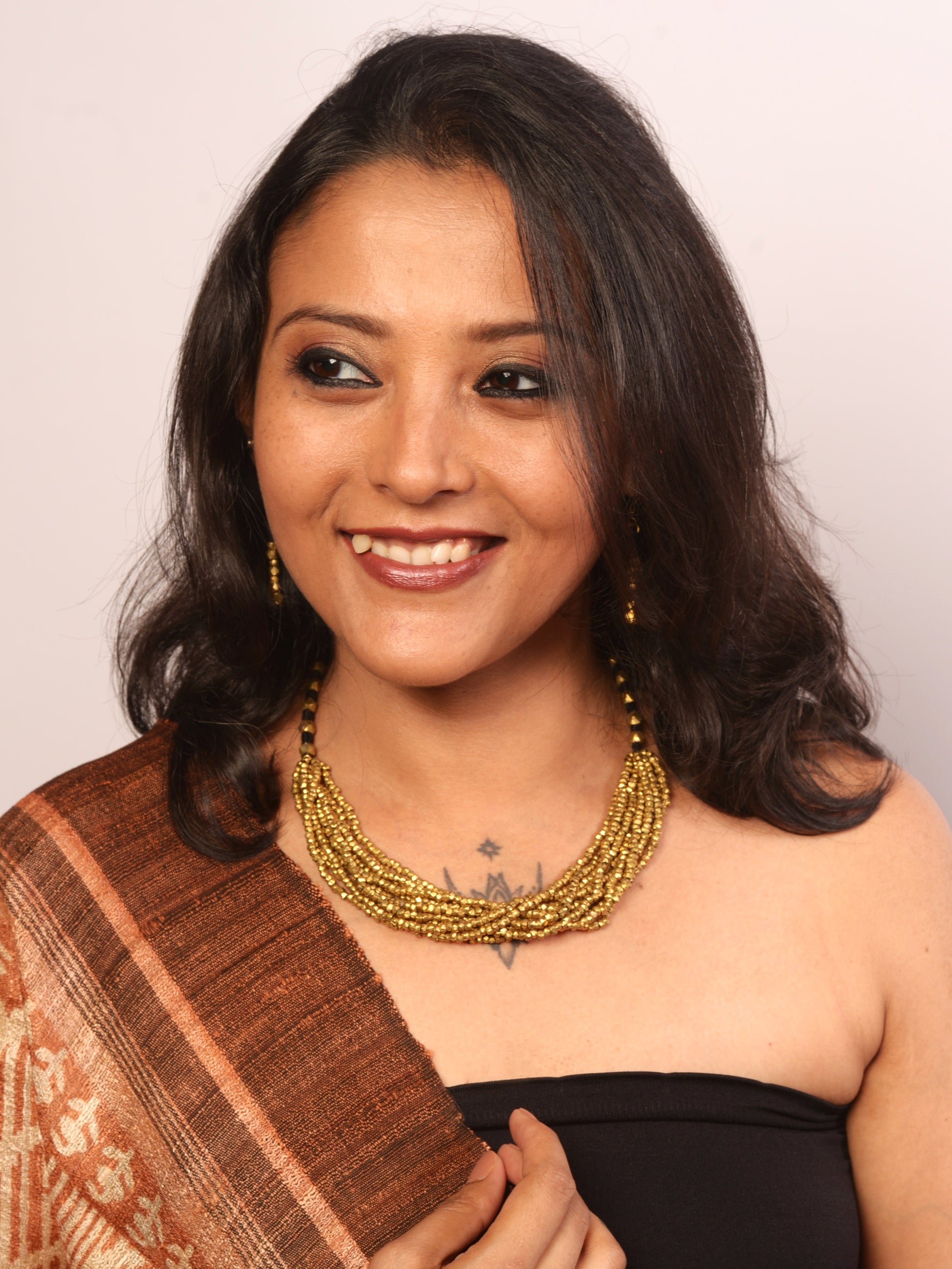 Prisha Dokra Jewellery Necklace & Earrings Set