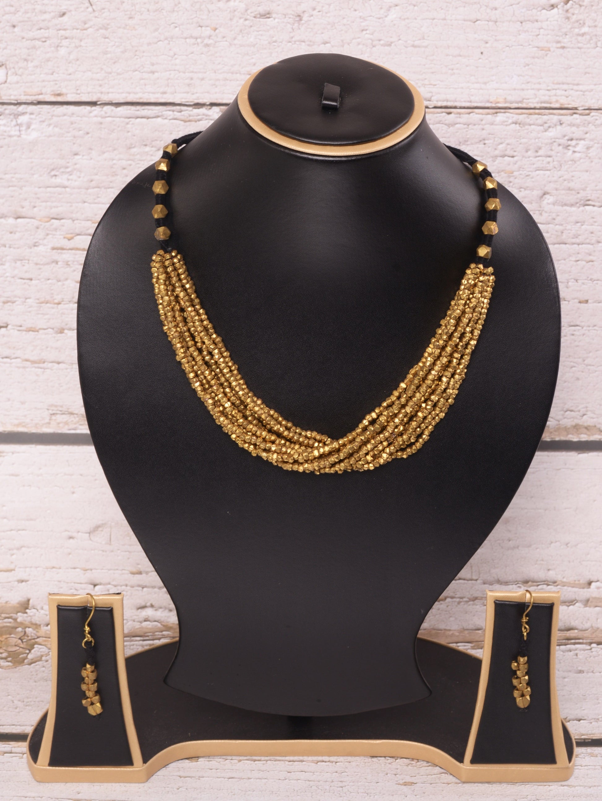 Prisha Dokra Jewellery Necklace & Earrings Set