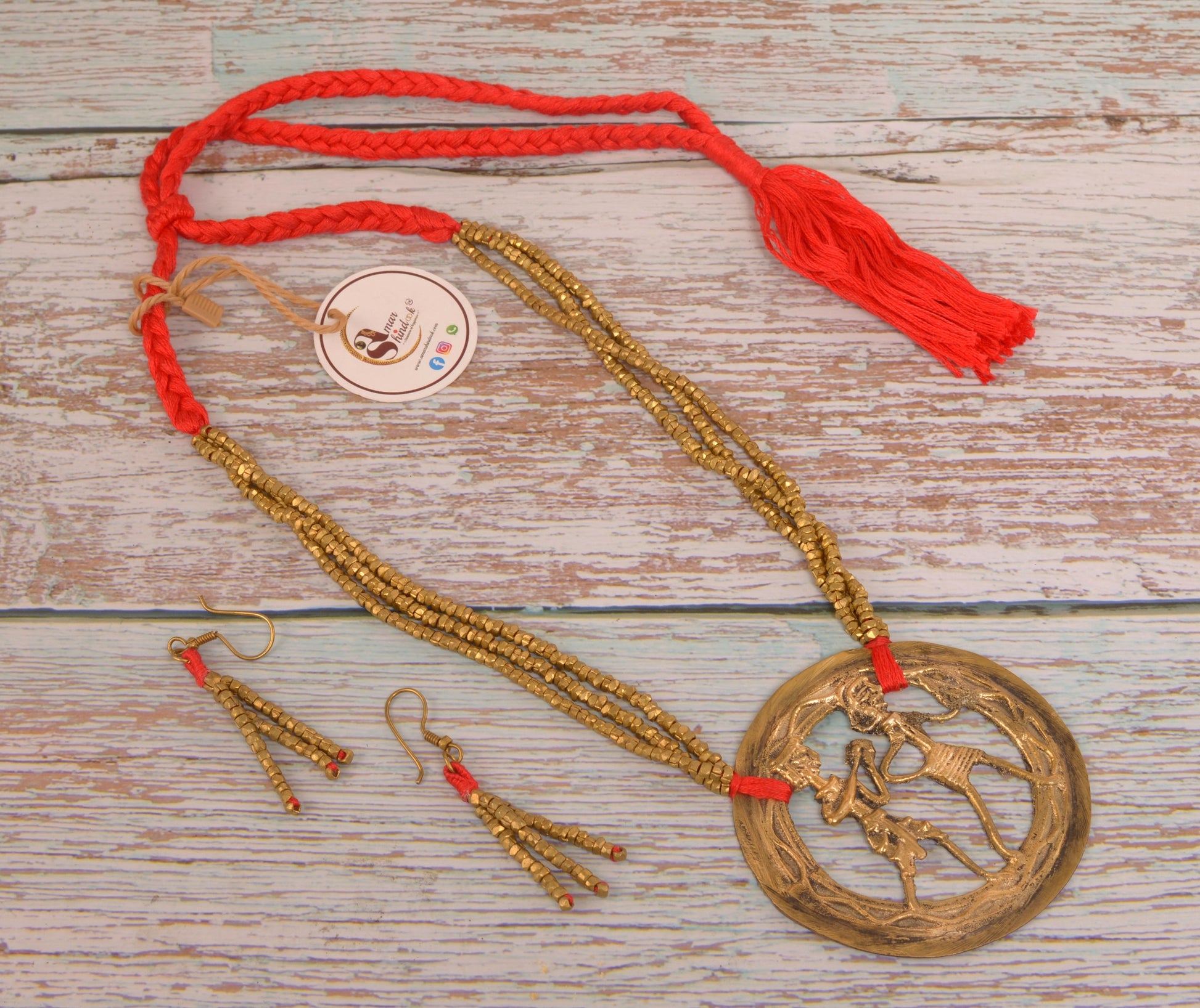 Lopa Dokra Jewellery Necklace & Earrings Set