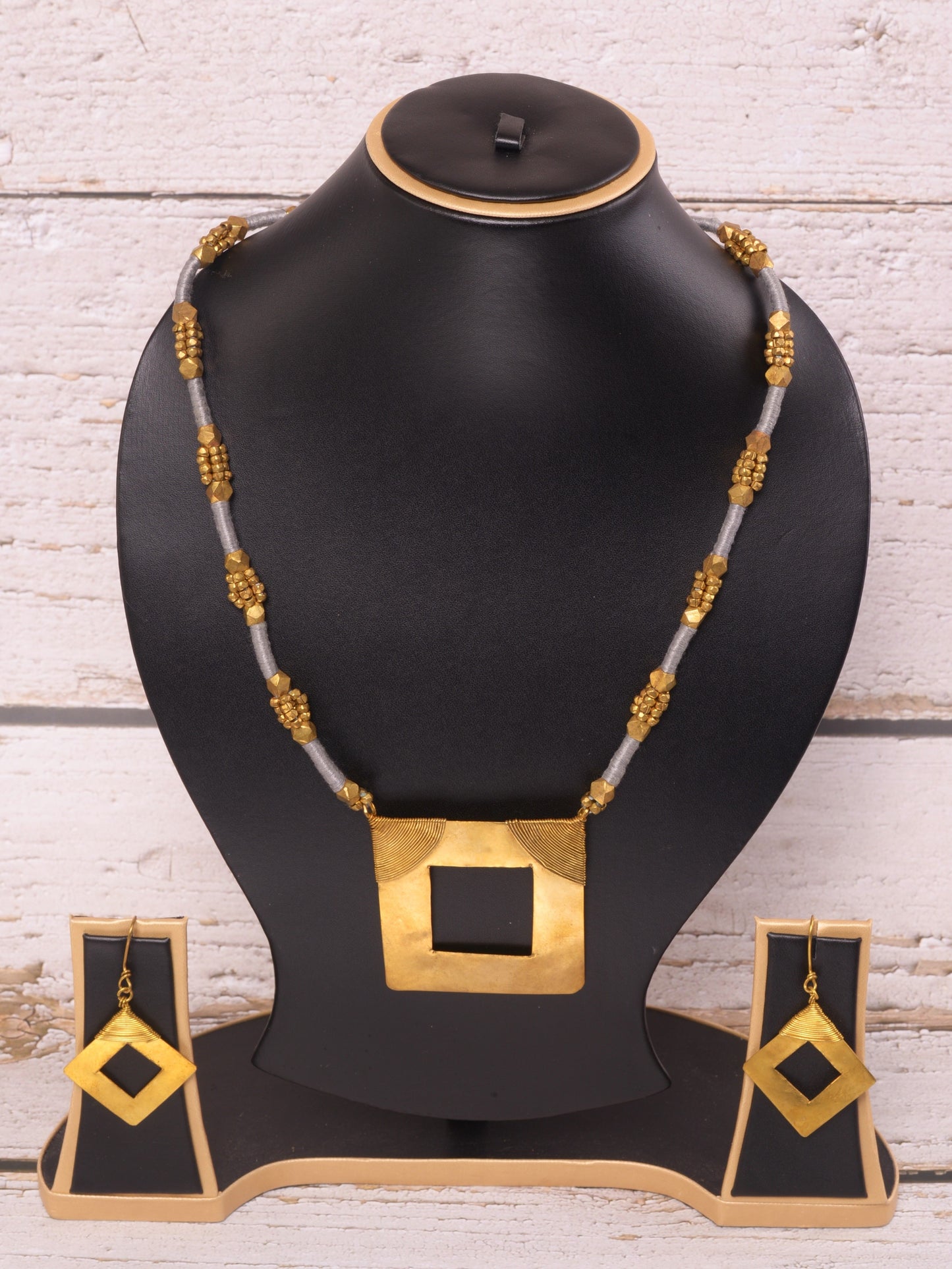 Rishima Dokra Jewellery Necklace & Earrings Set