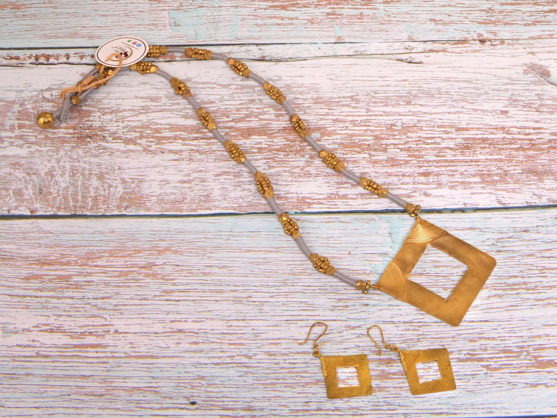 Rishima Dokra Jewellery Necklace & Earrings Set