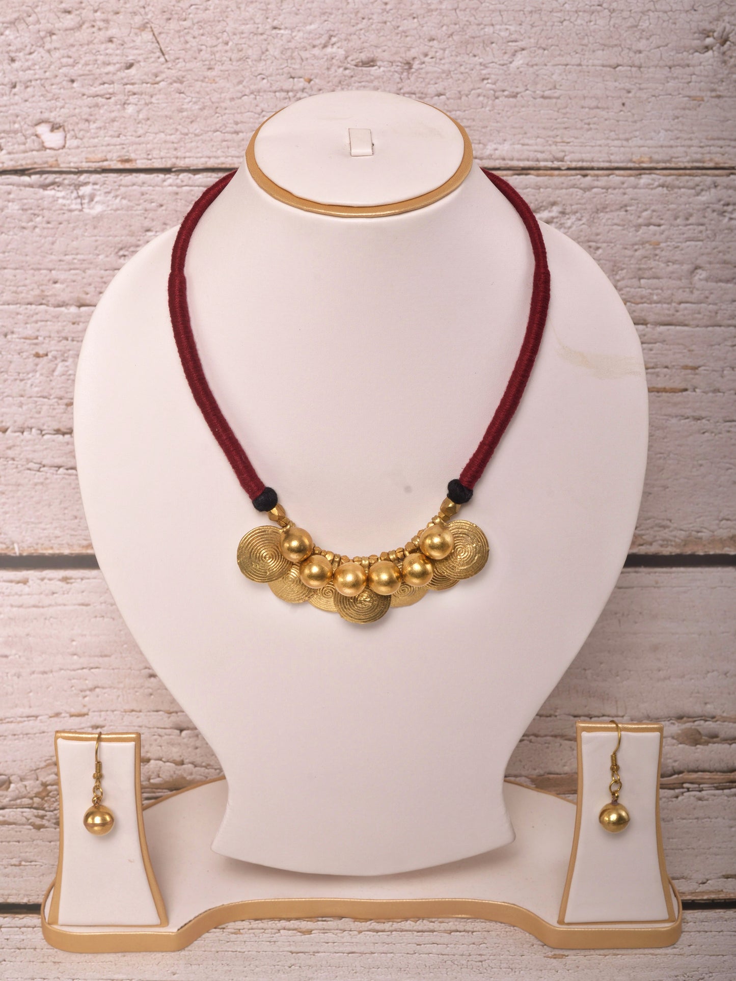 Saanvi Dokra Necklace & Earrings set
