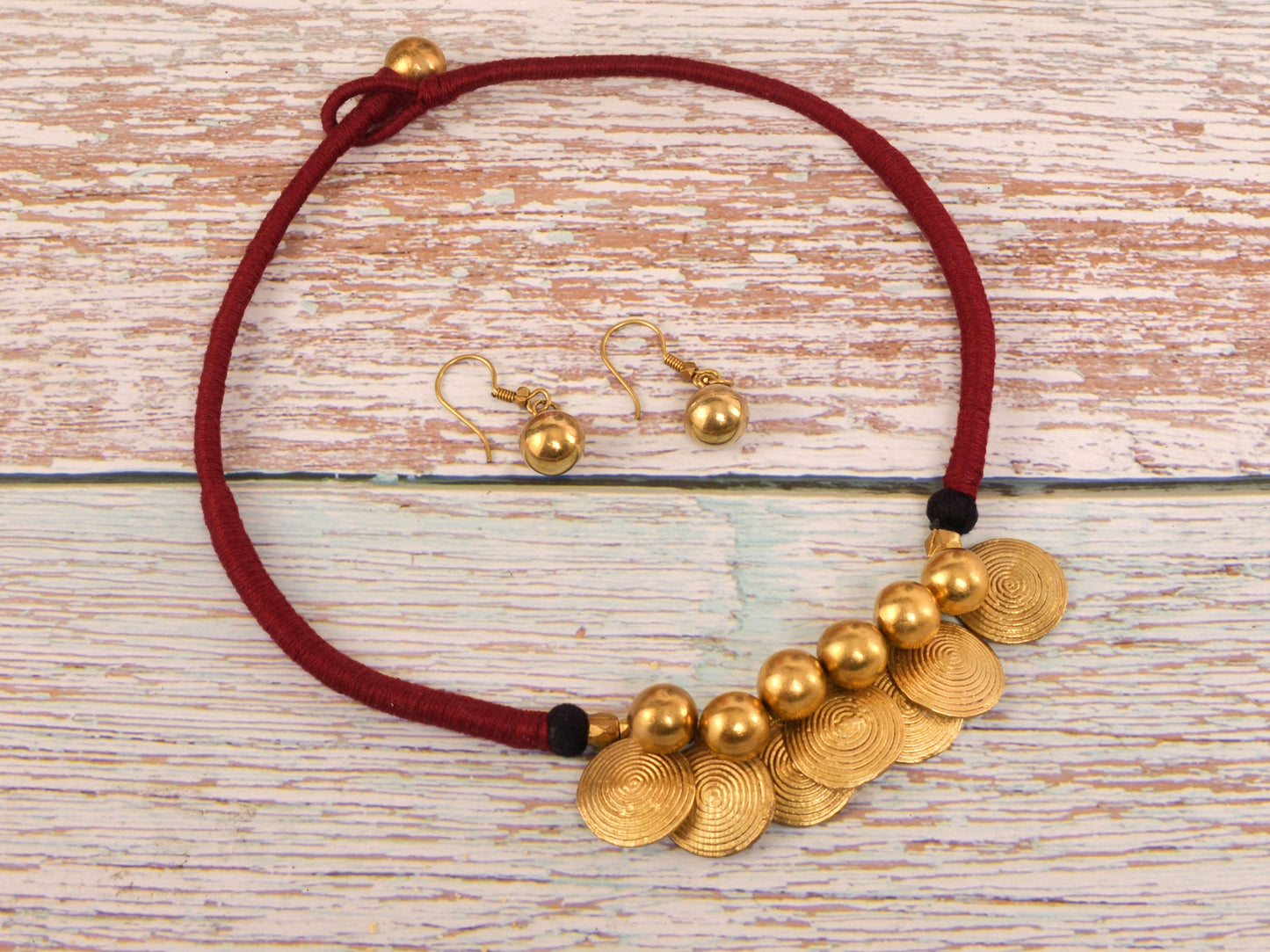 Saanvi Dokra Necklace & Earrings set