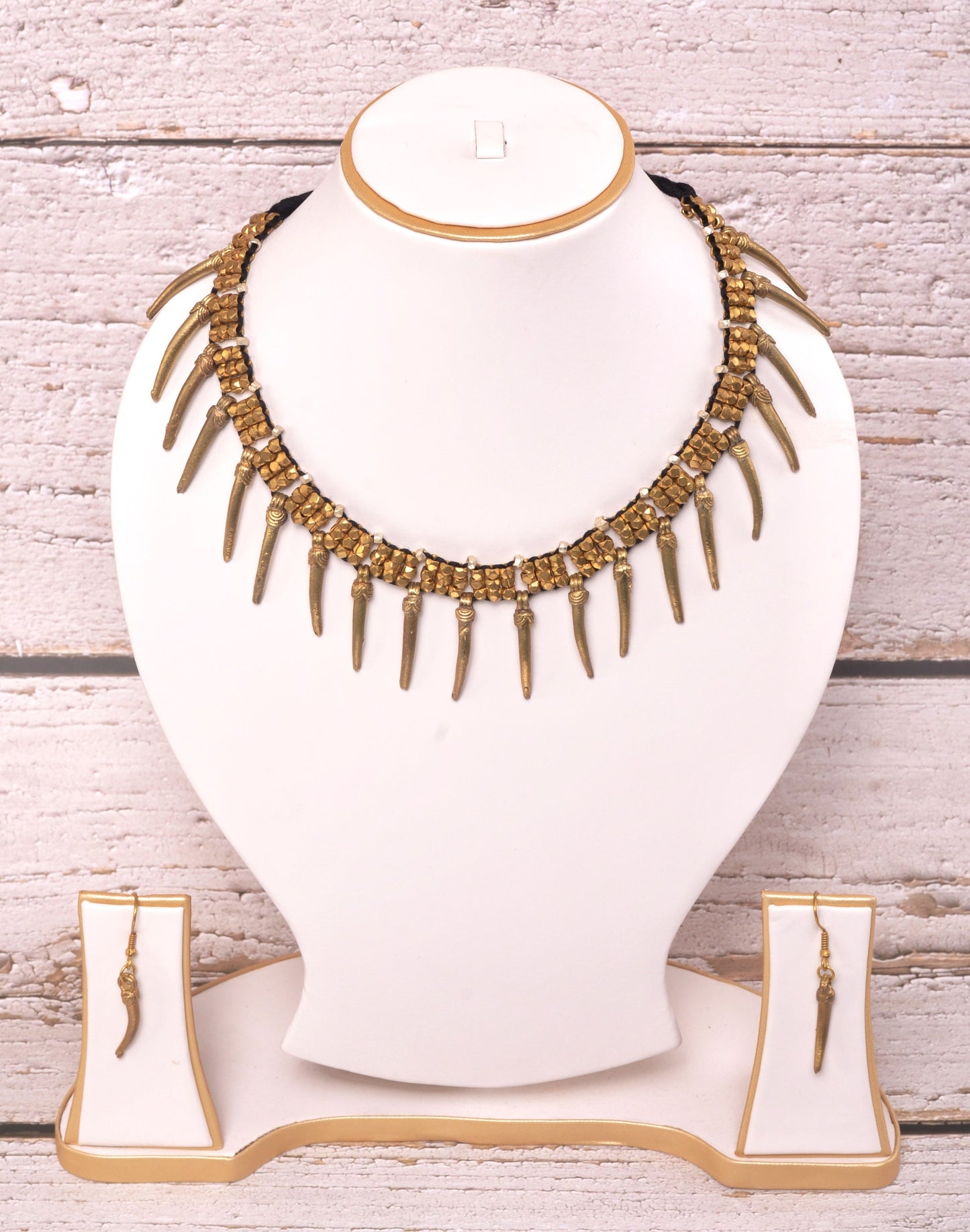 Roop Dokra Jewellery Necklace & Earrings Set