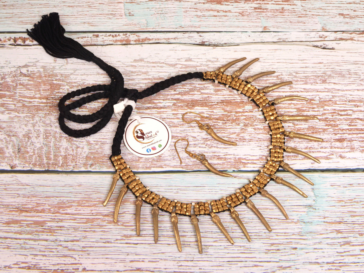 Roop Dokra Jewellery Necklace & Earrings Set