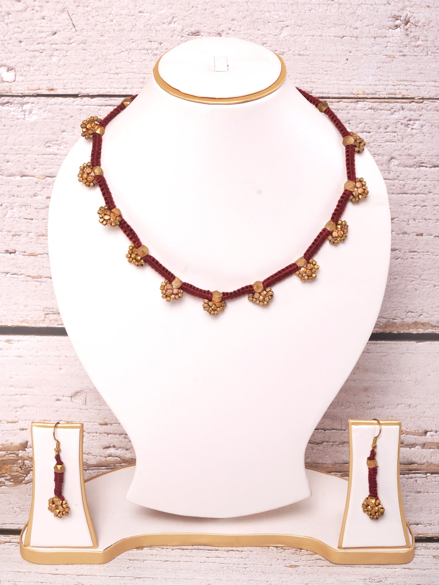 Tanvi Dokra Jewellery Necklace & Earrings  set