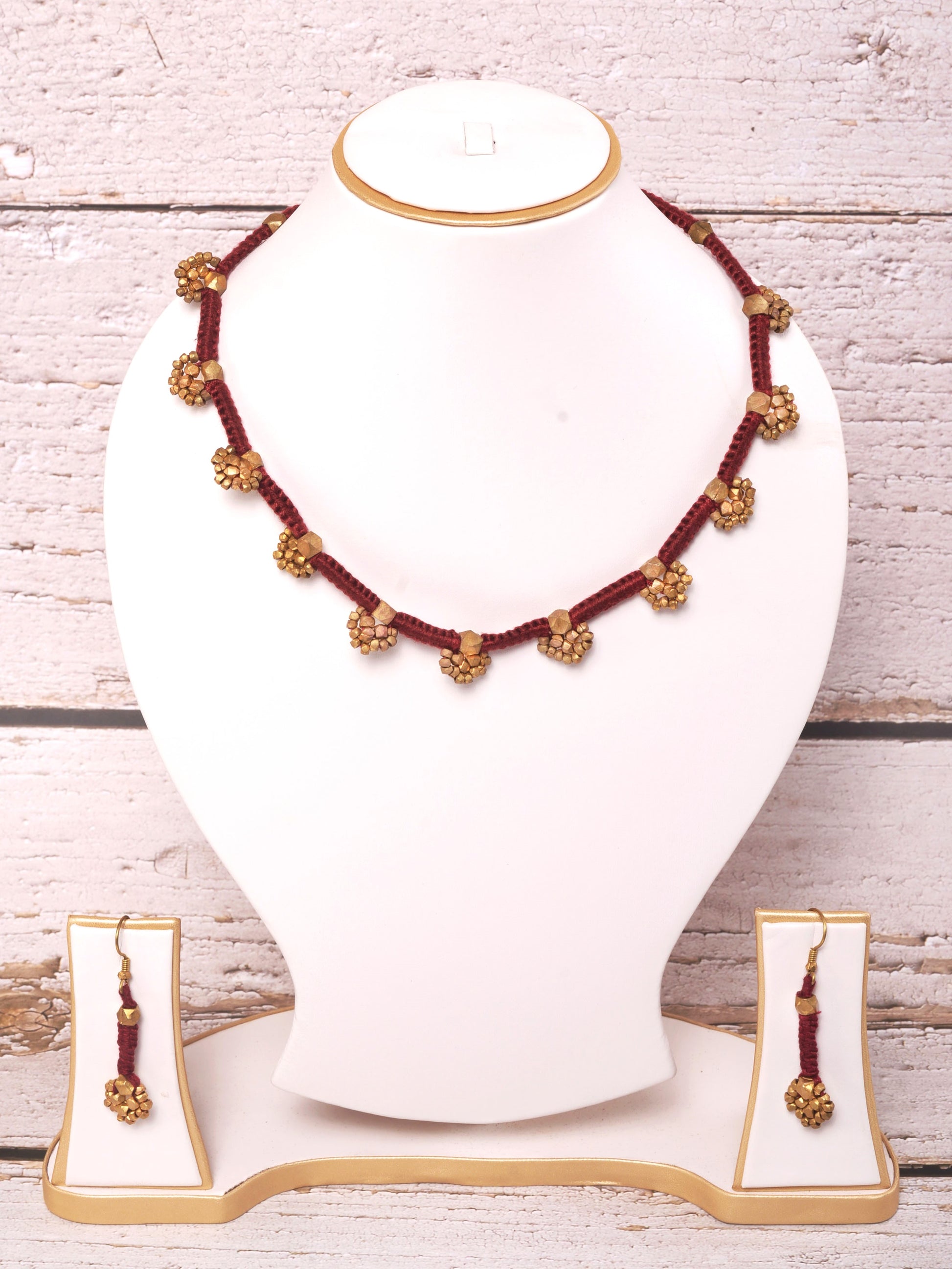 Tanvi Dokra Jewellery Necklace & Earrings  set