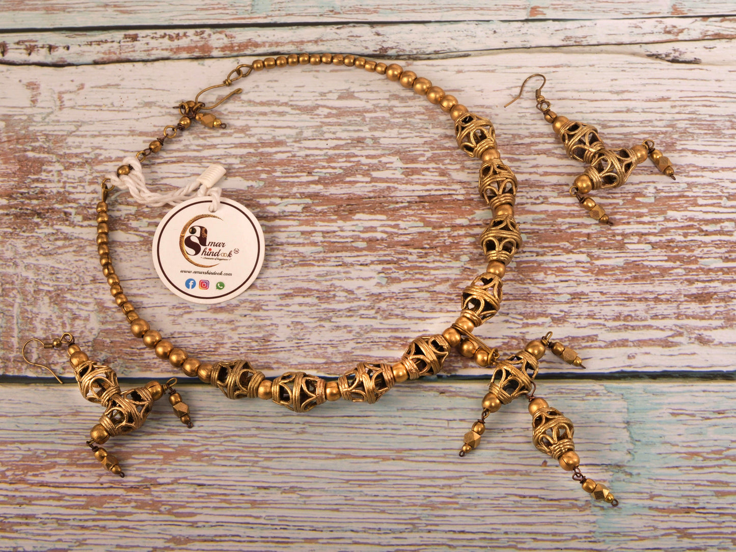 Adrika Dokra Necklace & Earrings  set