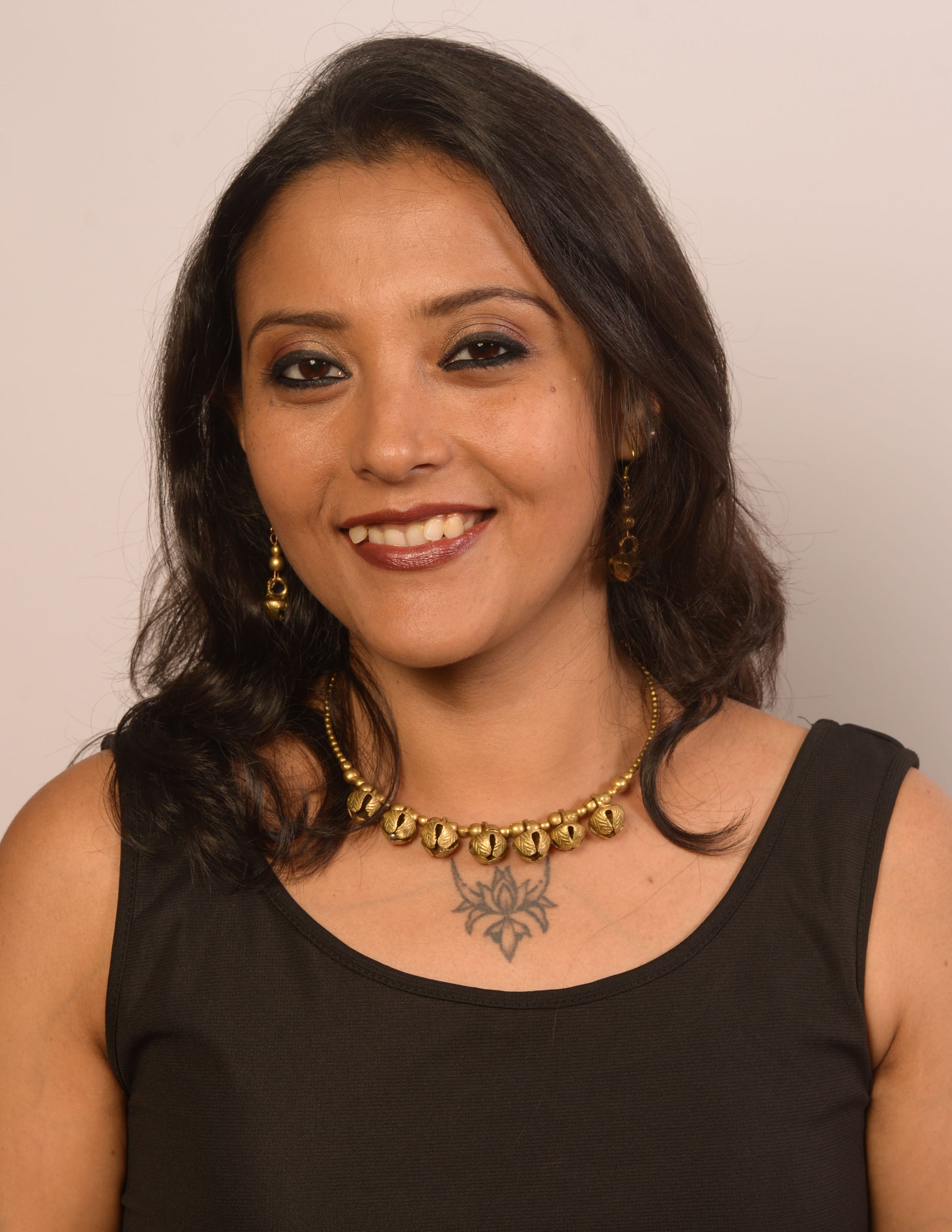 Avya Dokra Jewellery Hasli Necklace & Earrings Set