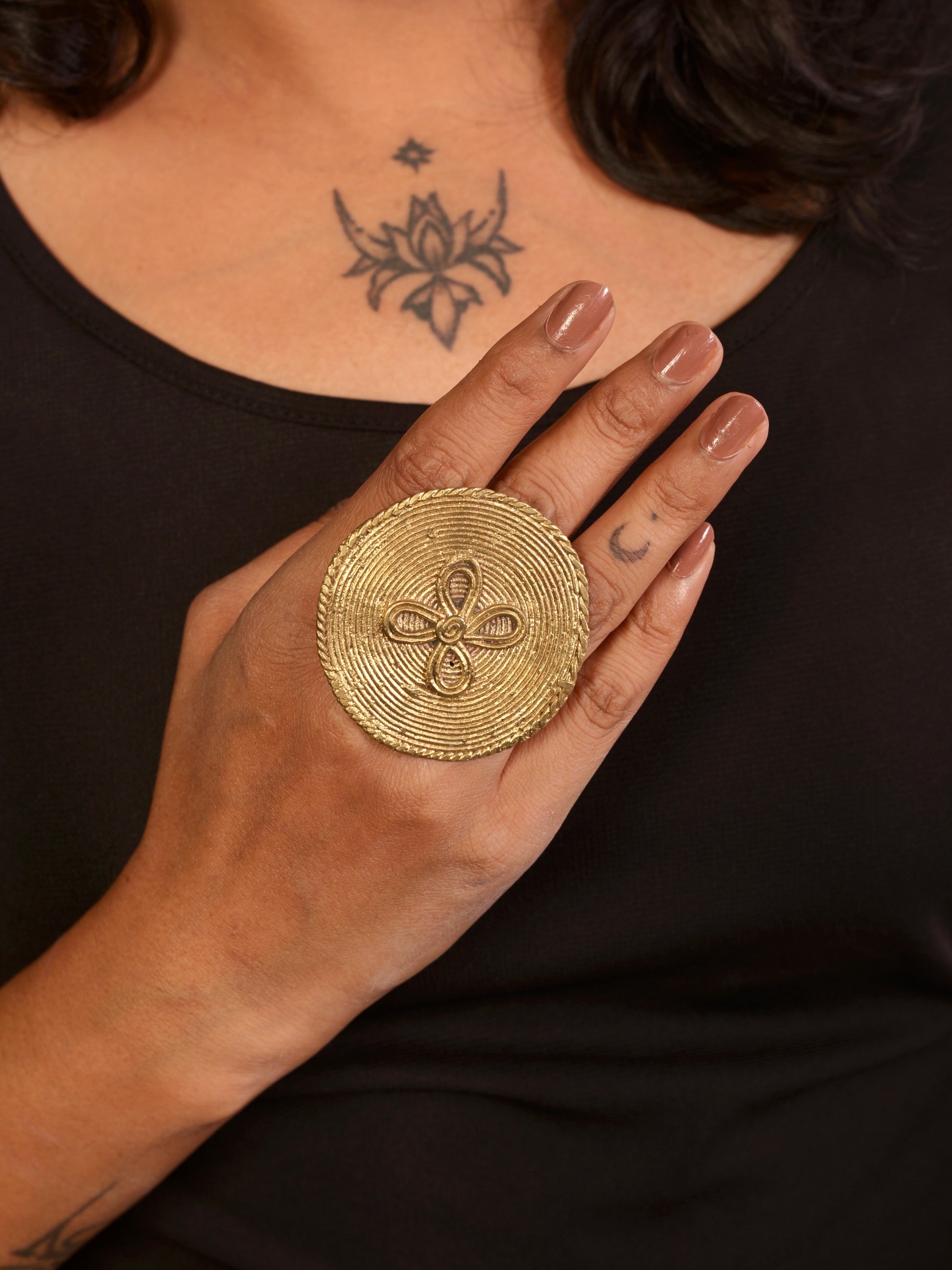 Agrima Dokra Jewellery Finger Ring