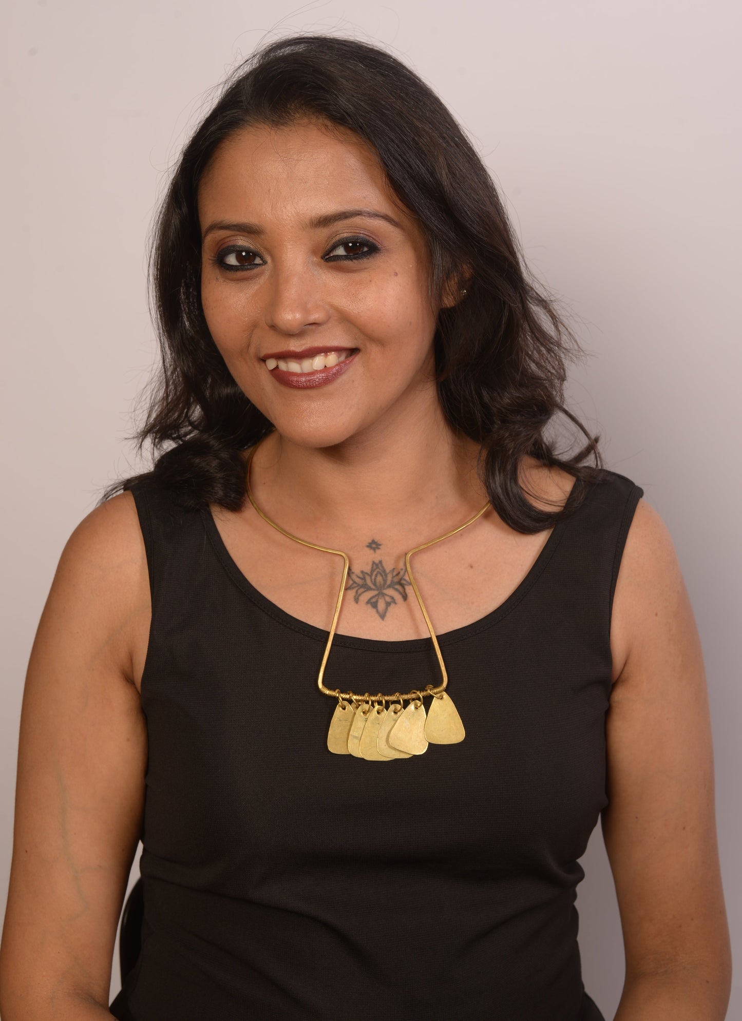 Kiara Contemporary Dokra Hasli Necklace