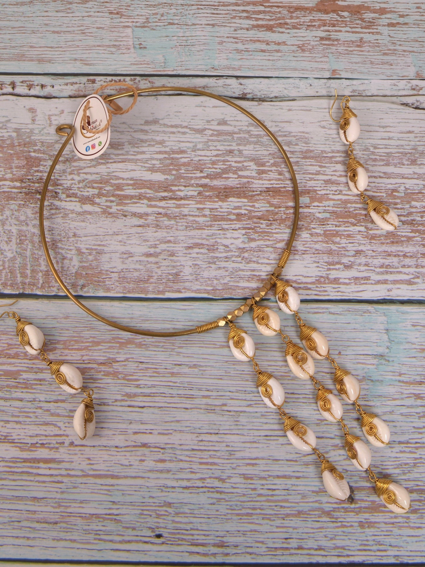 Nandita Contemporary Dokra Hasli Necklace & Earrings set