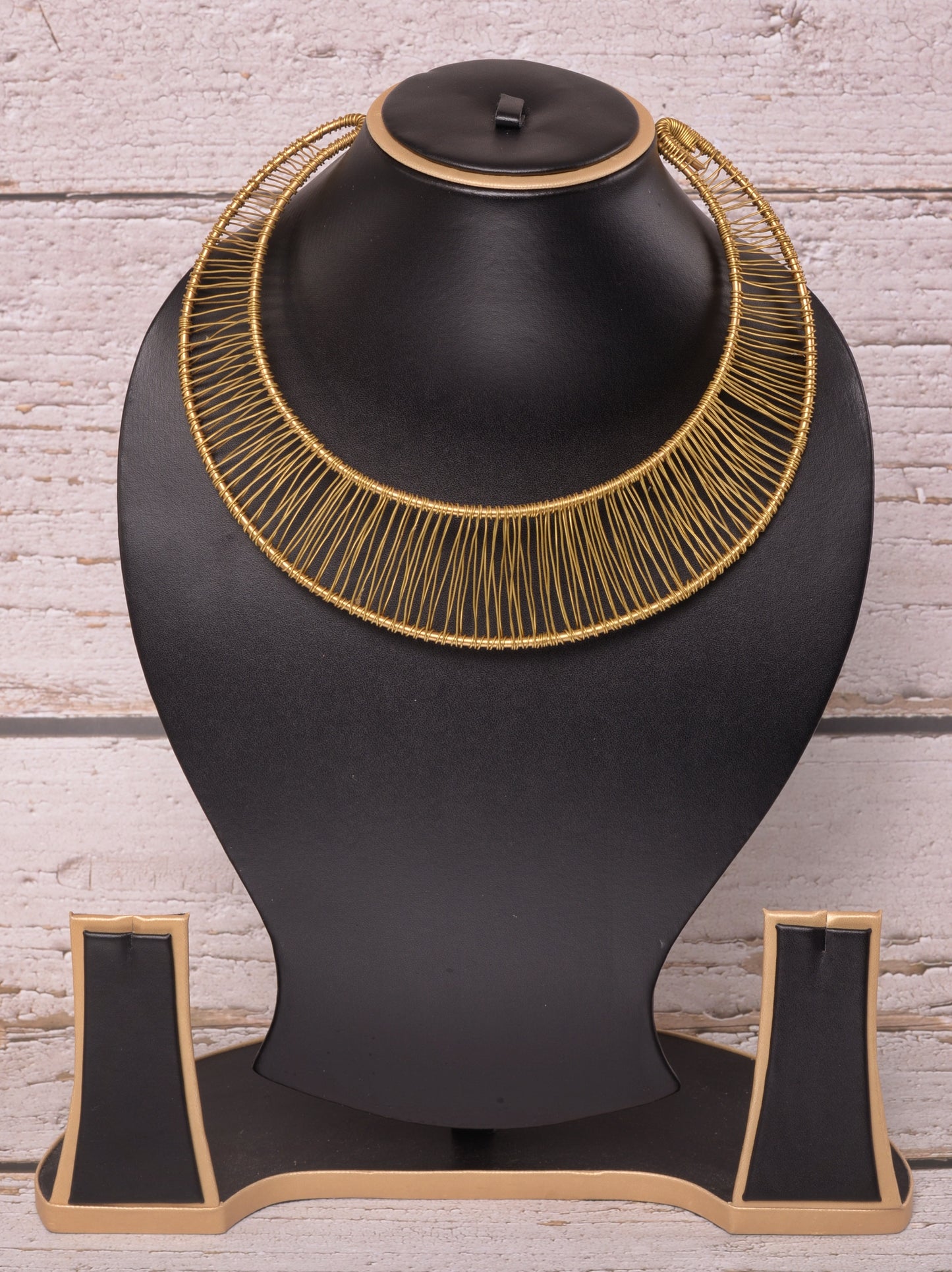 Meher Contemporary Dokra Hasli Necklace