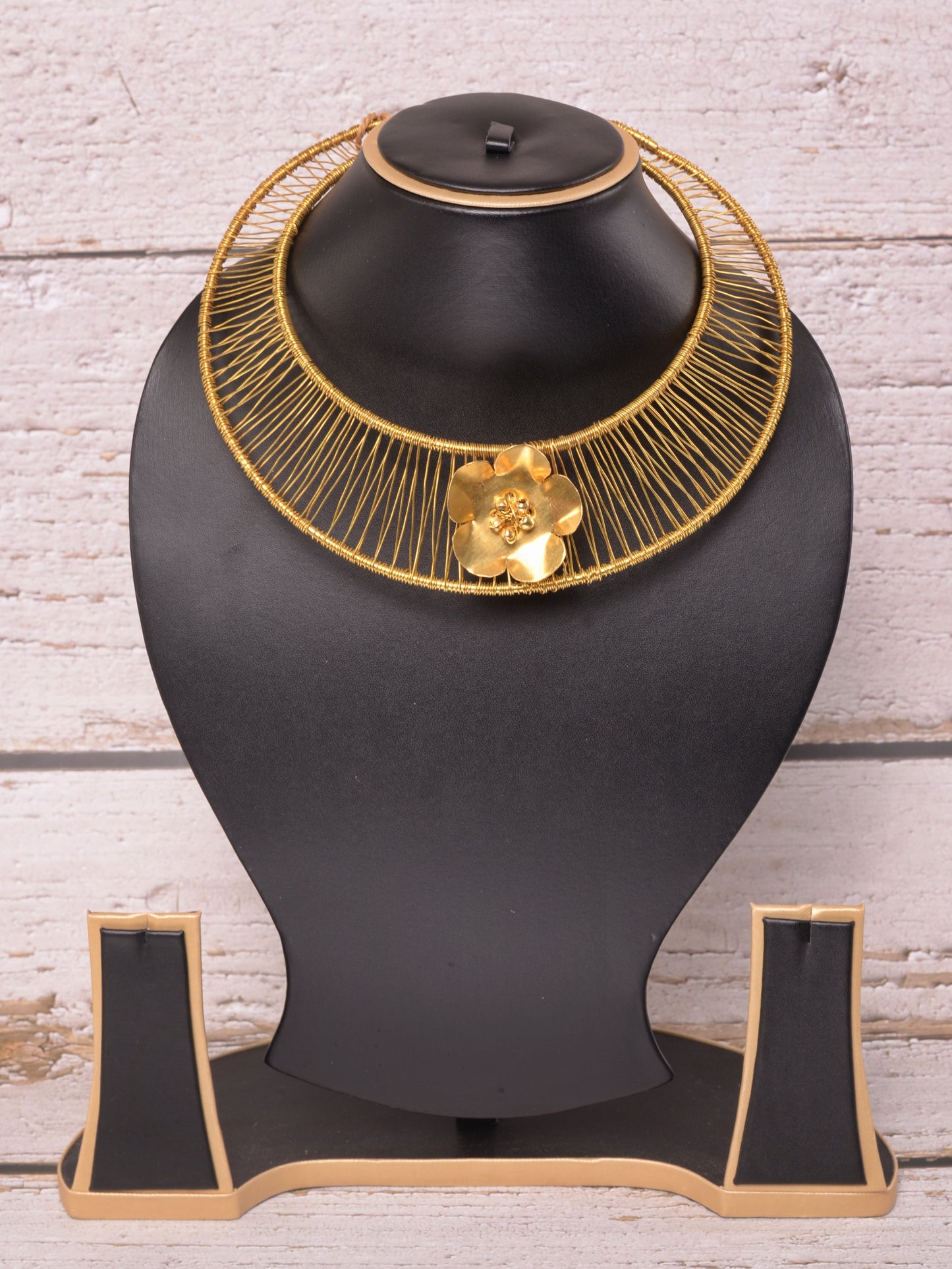 Gargi Contemporary Dokra Hasli Necklace