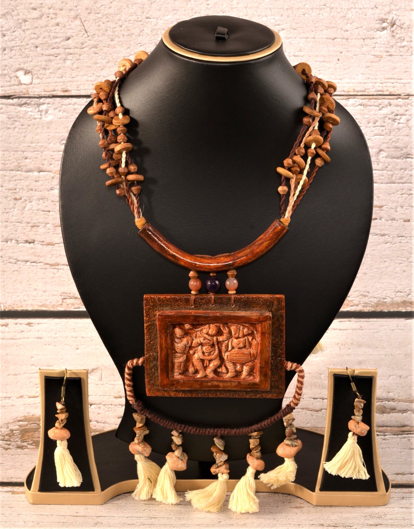 Aparna Clay Necklace & Earring set