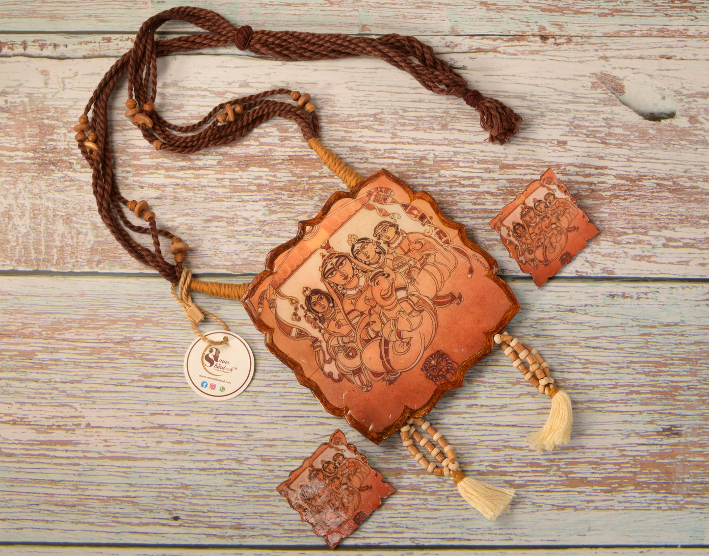 Priya Clay Necklace & Earring set