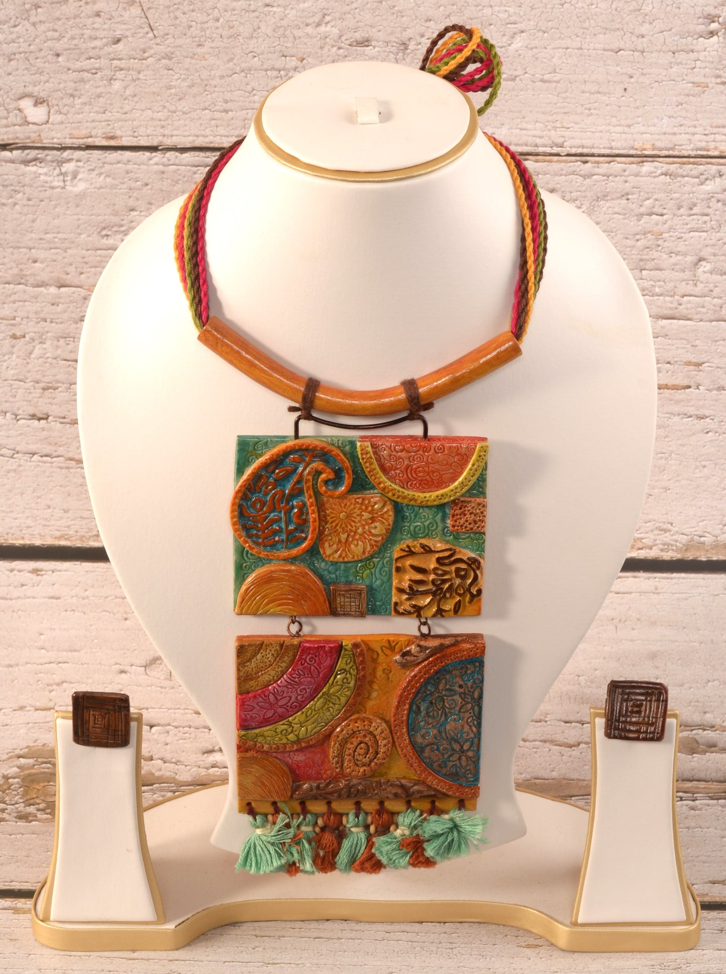 Amara Clay Necklace & Earring set