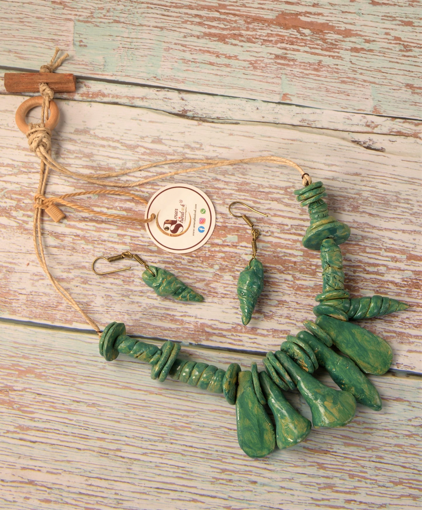 Parnika Clay Necklace & Earring set
