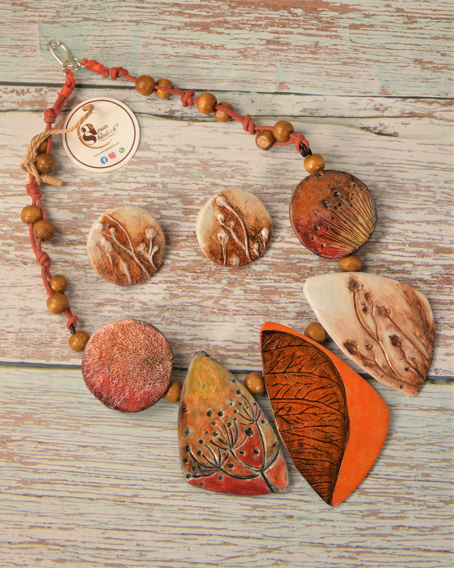 Mira Clay Necklace & Earring set