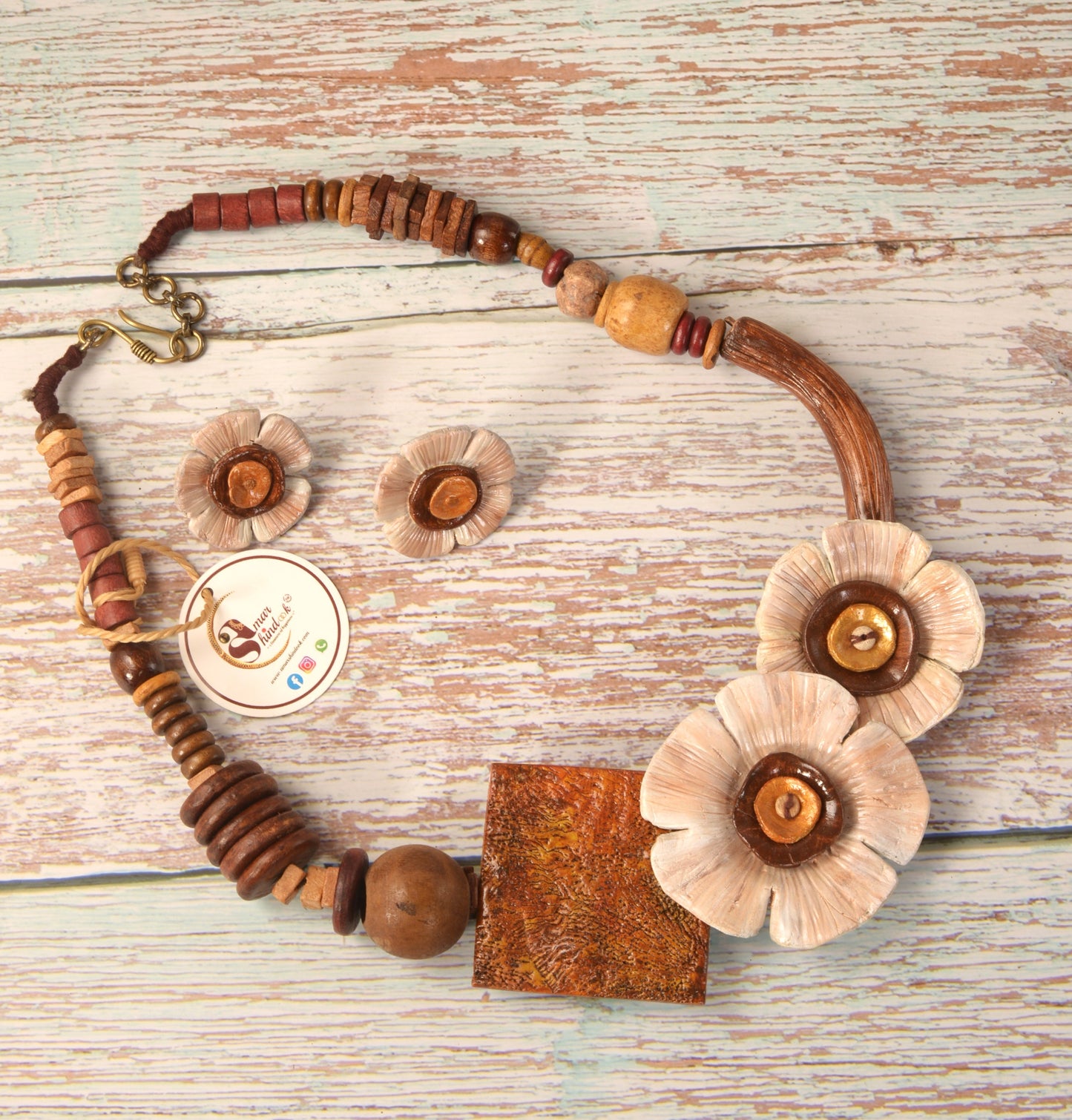 Mitra Clay Necklace & Earring set