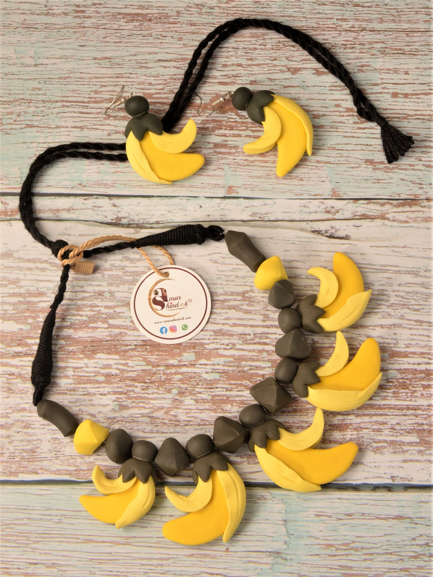 Samidh Palash Clay Necklace & Earring set