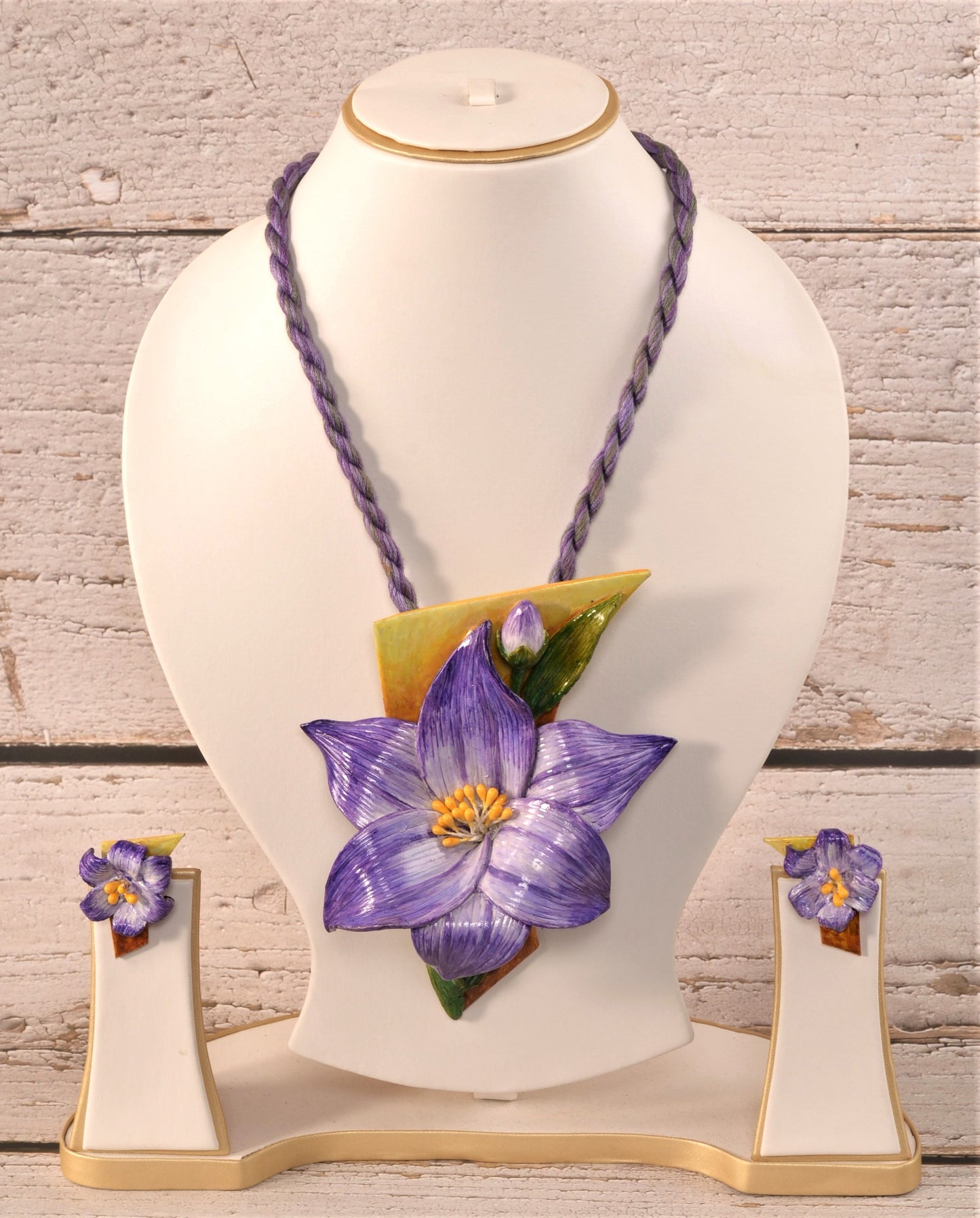 Ura Clay Necklace & Earring set