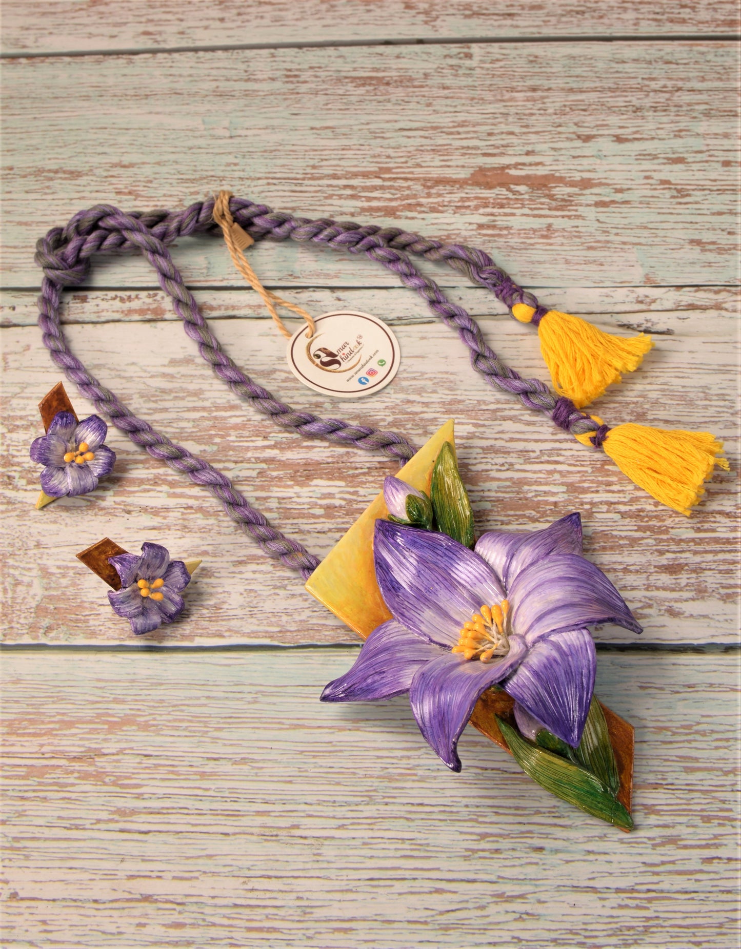 Ura Clay Necklace & Earring set