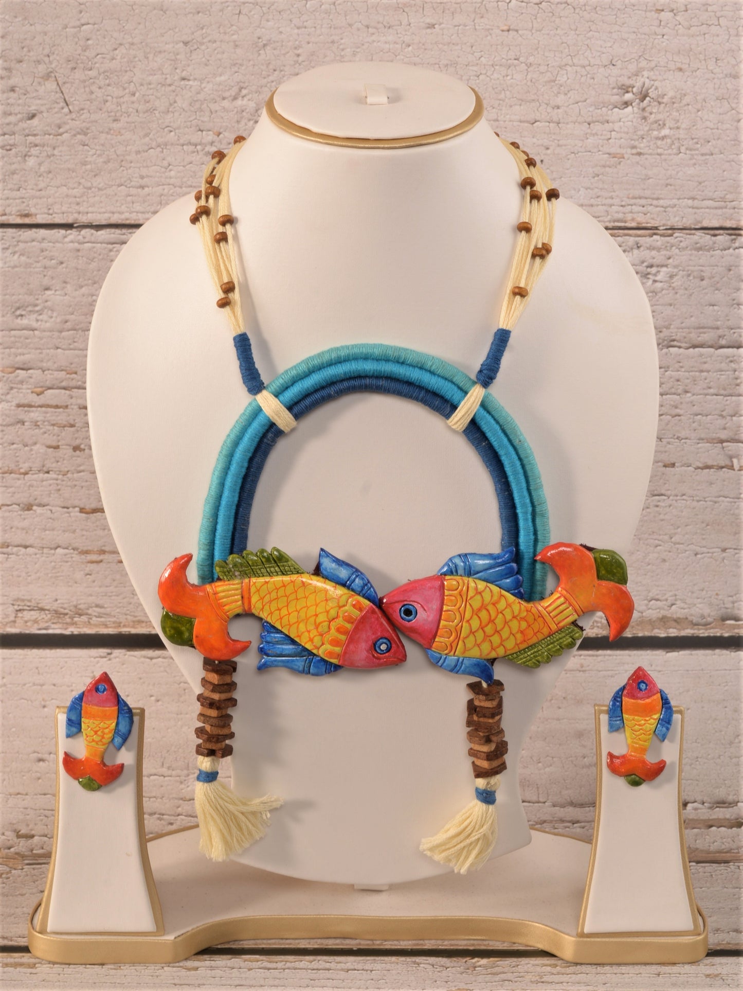 Maraja Clay Necklace & Earring set