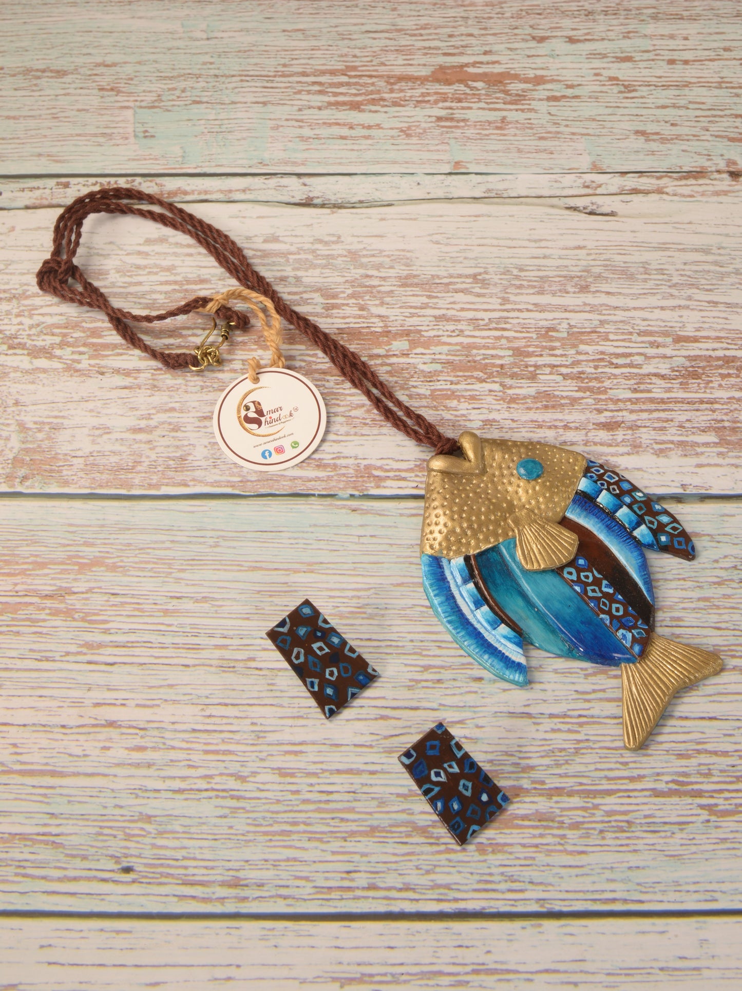 Mina Clay Necklace & Earring set