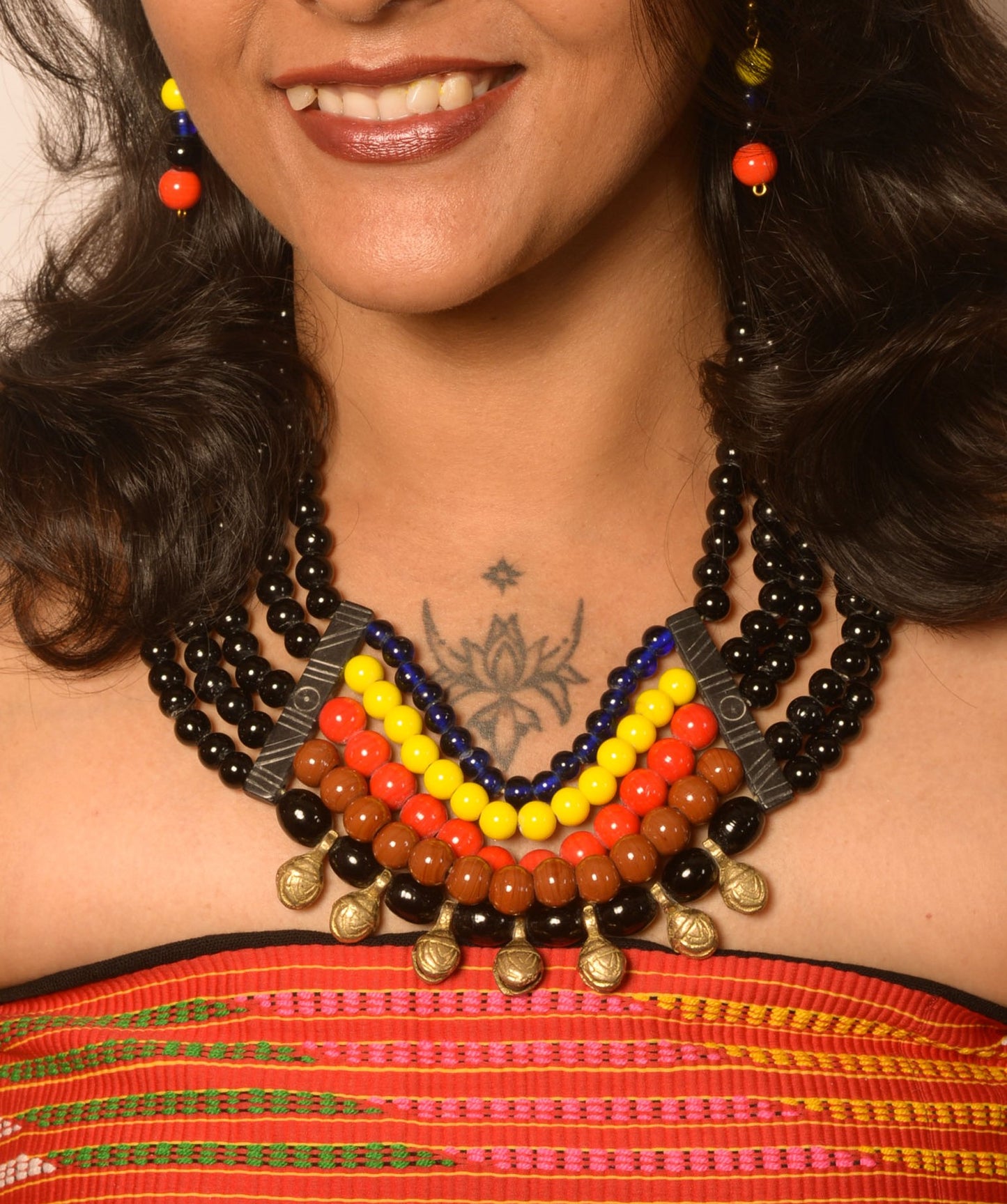 Marilyn Naga Tribal Necklace & Earrings set