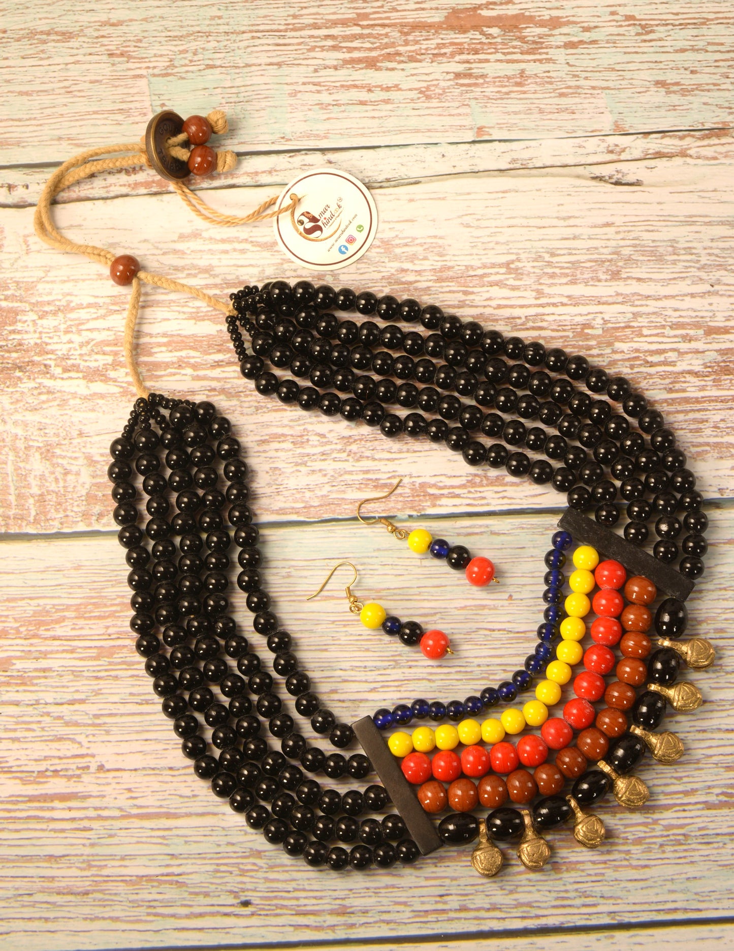 Marilyn Naga Tribal Necklace & Earrings set