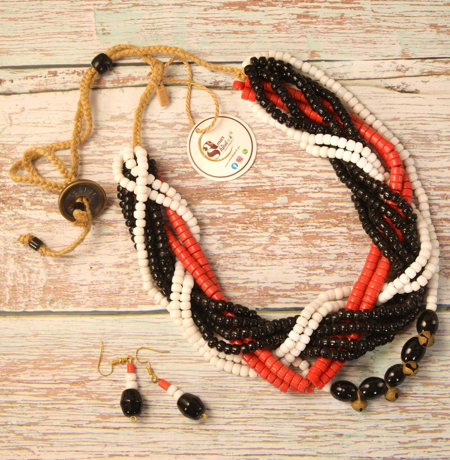 Mia Naga Tribal Necklace & Earrings set