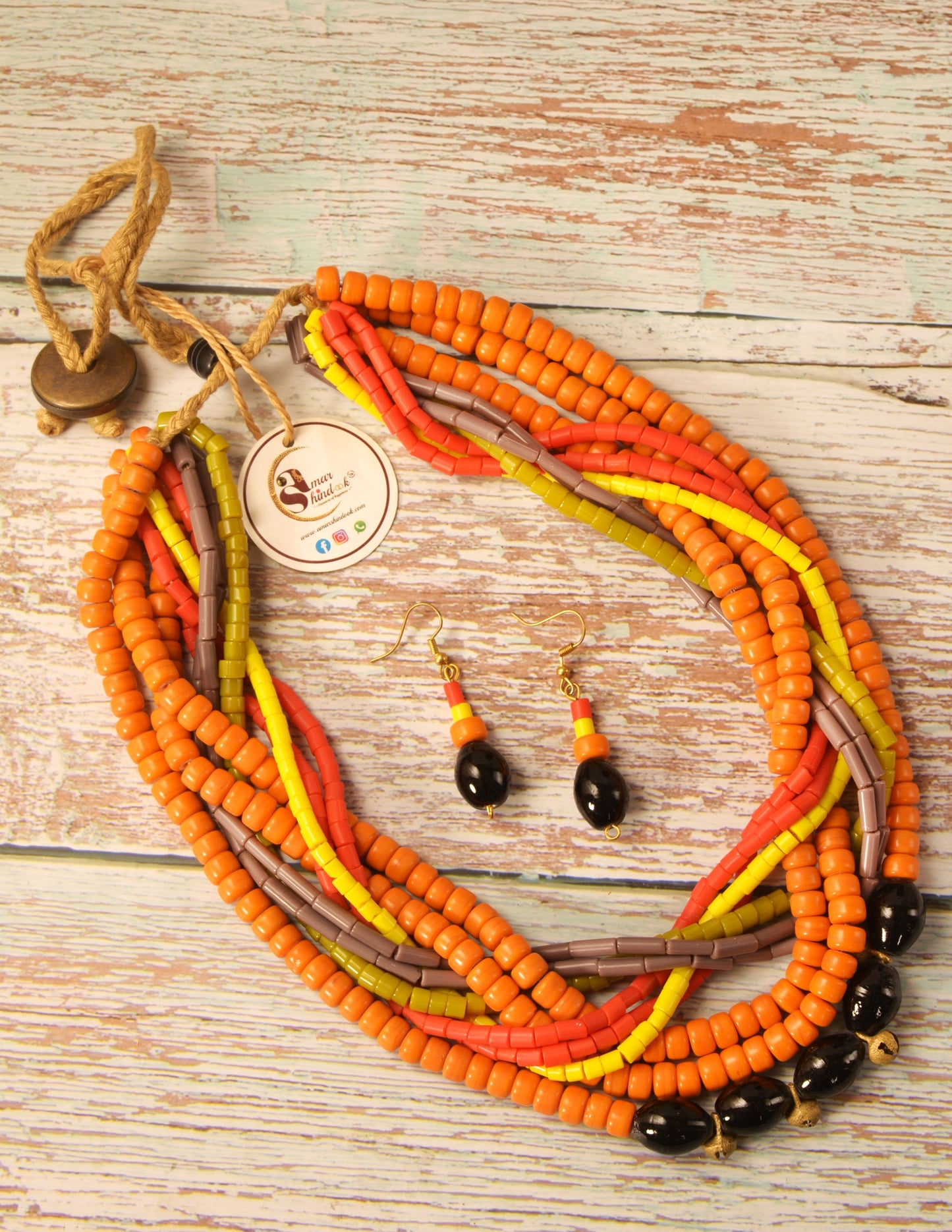 Renee Naga Tribal Necklace & Earrings set