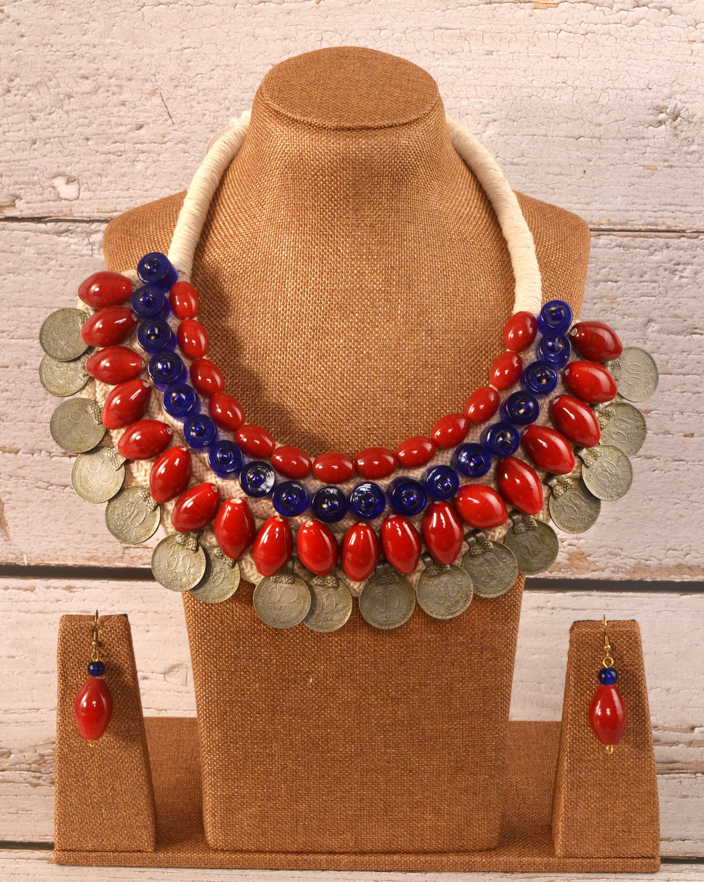 Glenda Naga Tribal Necklace & Earrings set