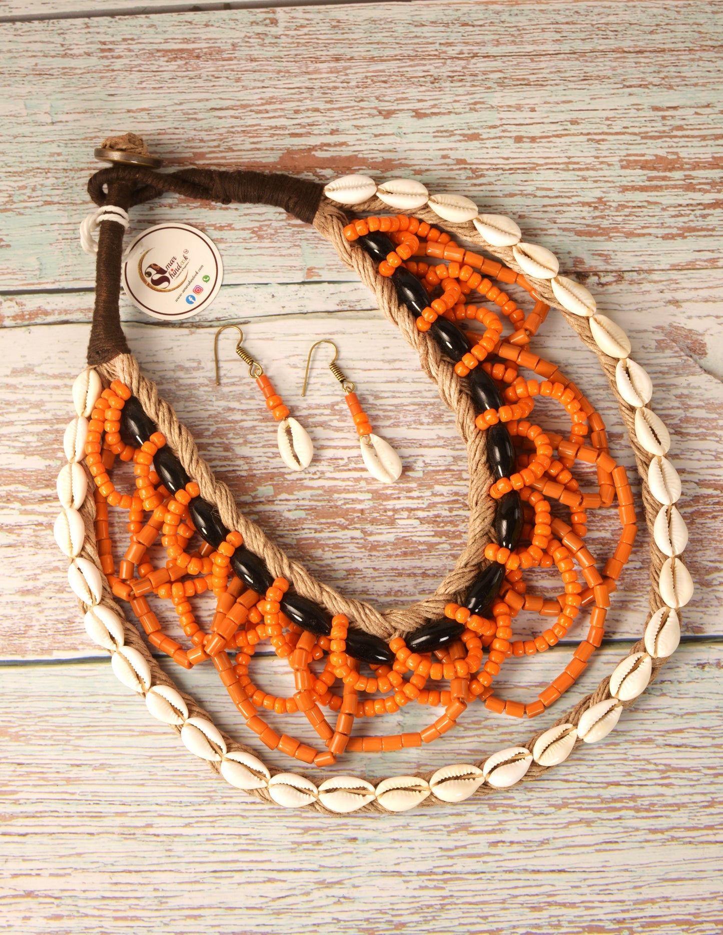 Dora Naga Tribal Necklace & Earrings set