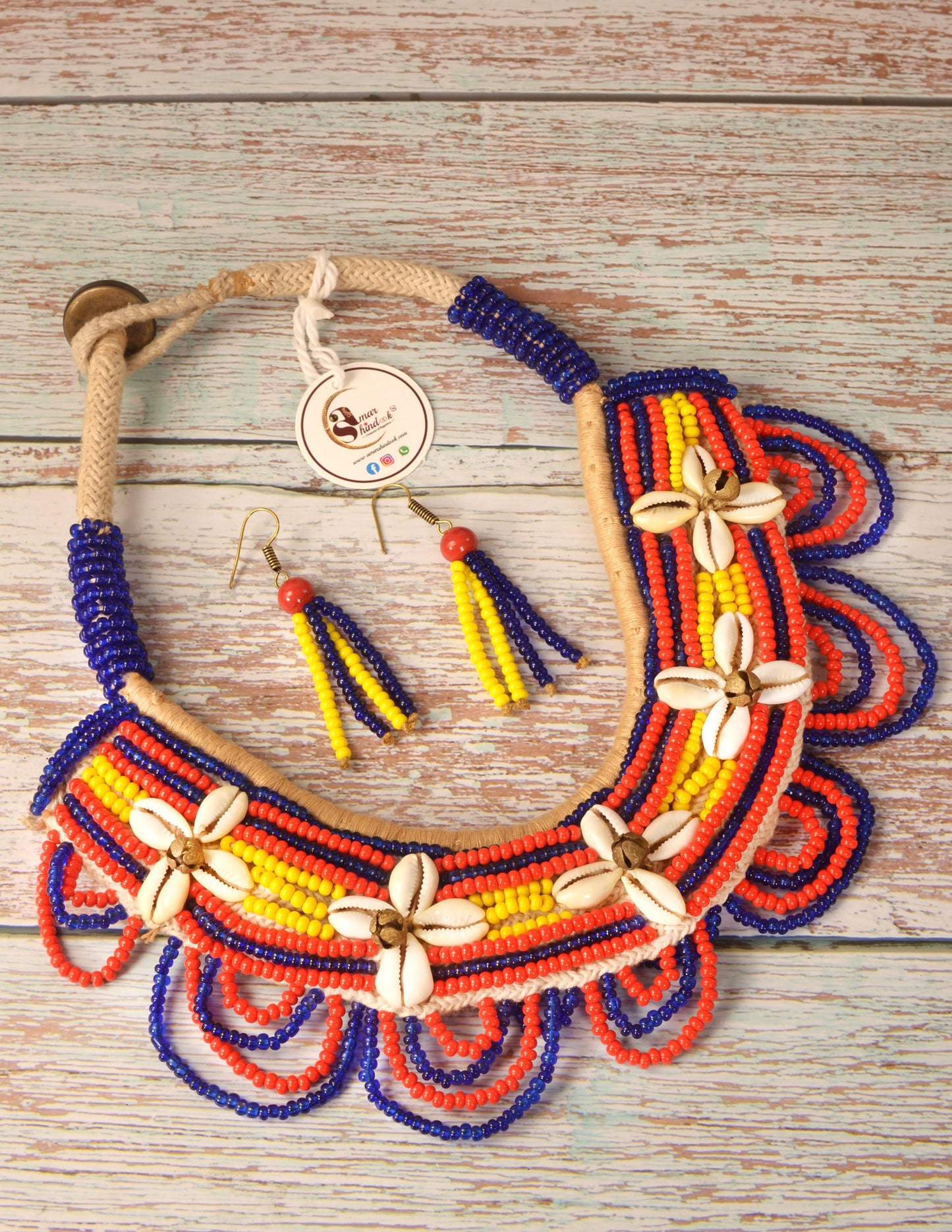 Katrina Naga Tribal Necklace & Earrings set