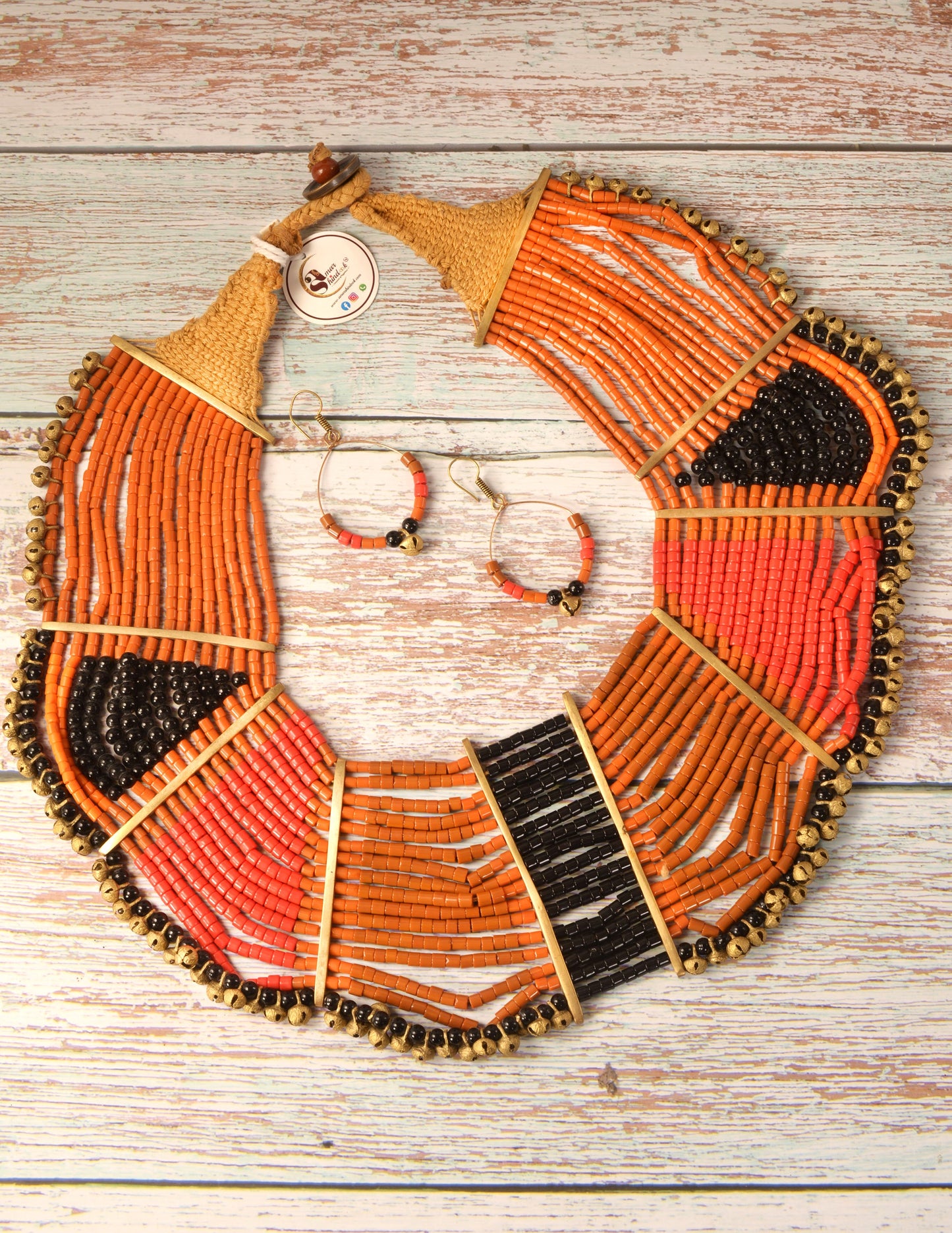 Victoria Naga Tribal Necklace & Earrings set