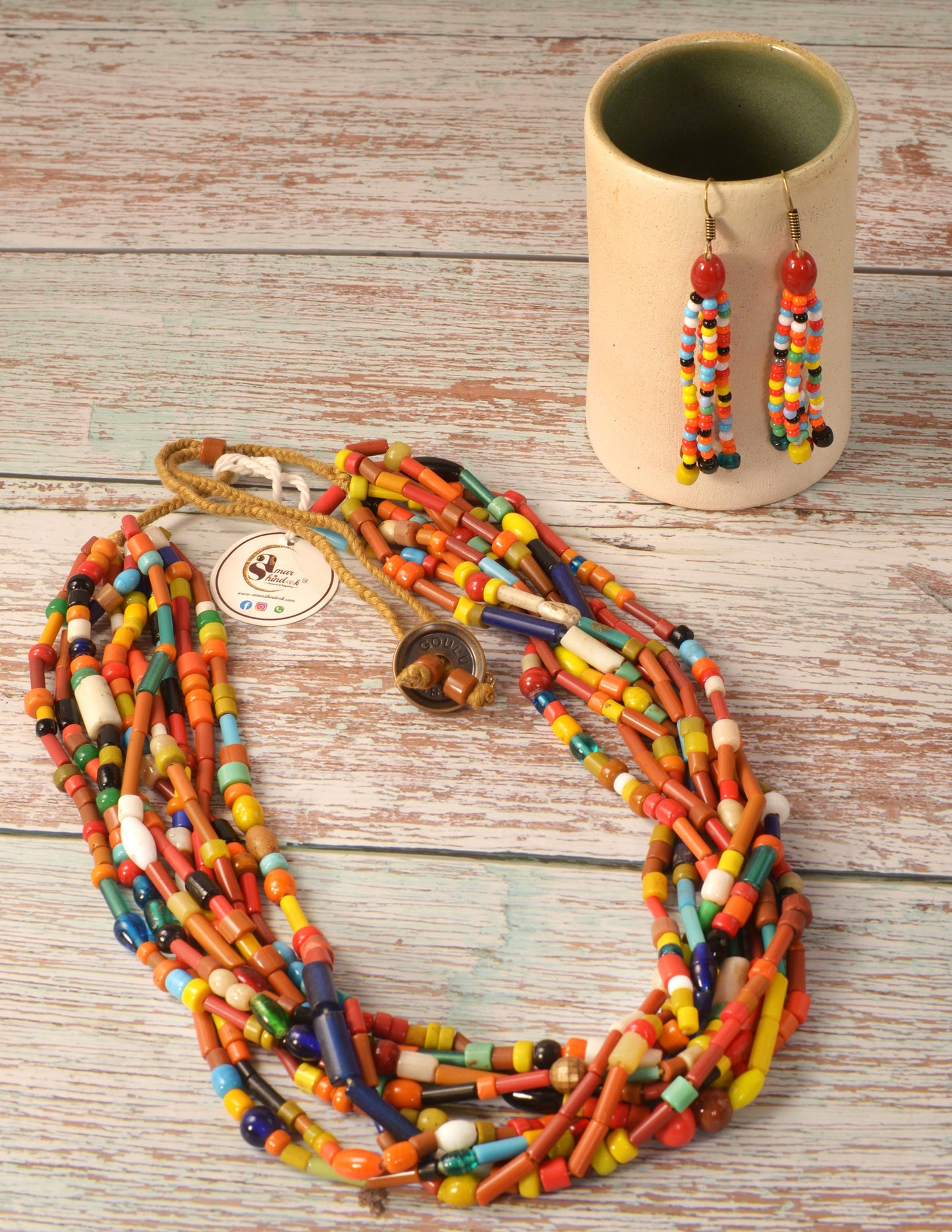 Jessie Naga Tribal Necklace & Earrings set