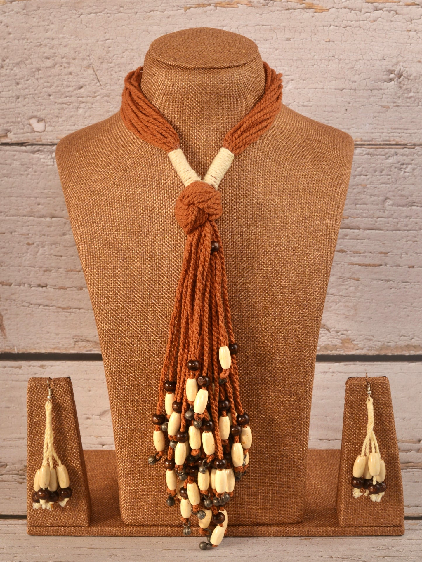 Abhati Fabric Necklace & Earrings set