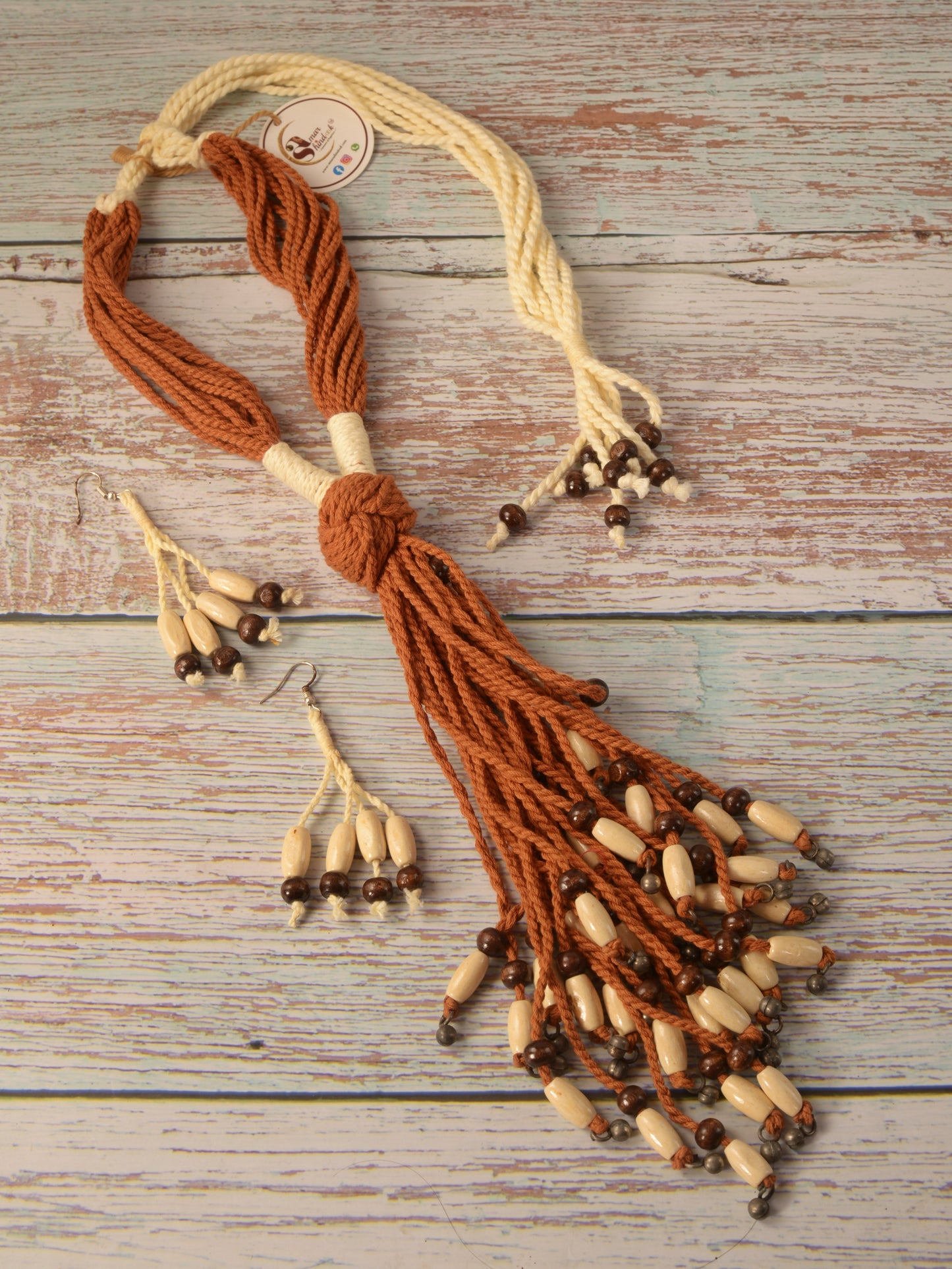 Abhati Fabric Necklace & Earrings set