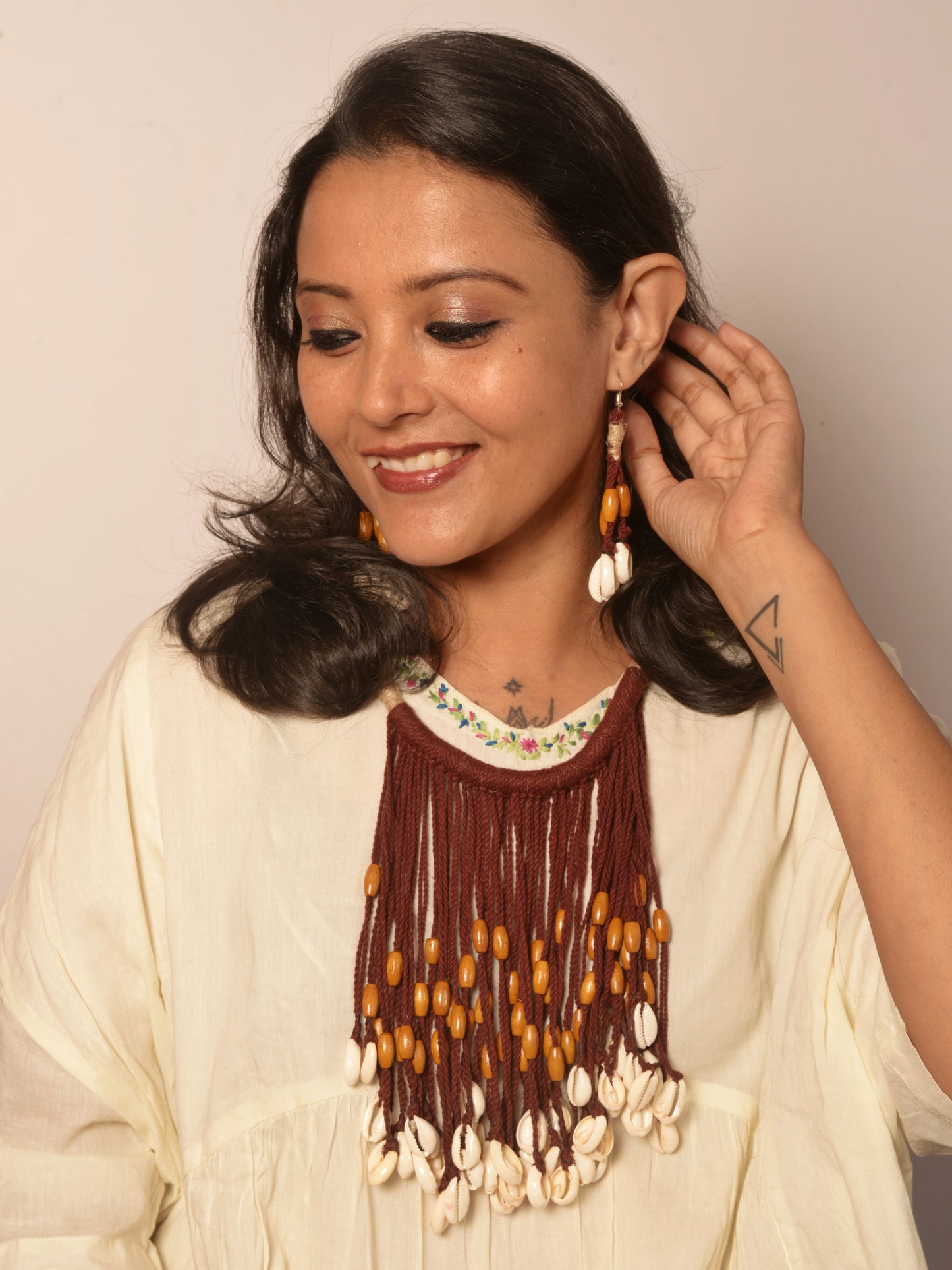 Abhilasa Fabric Necklace & Earrings set