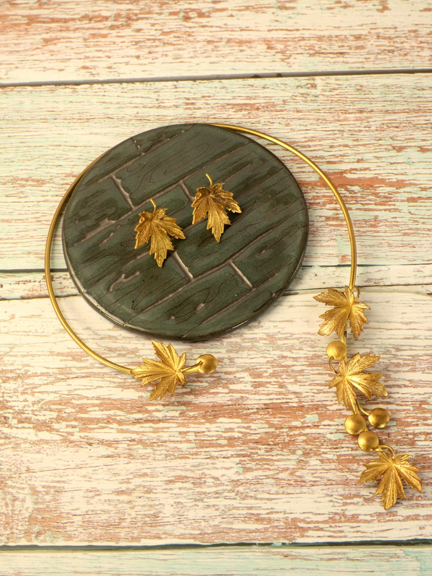 Aadhya Brass Necklace & Earring set