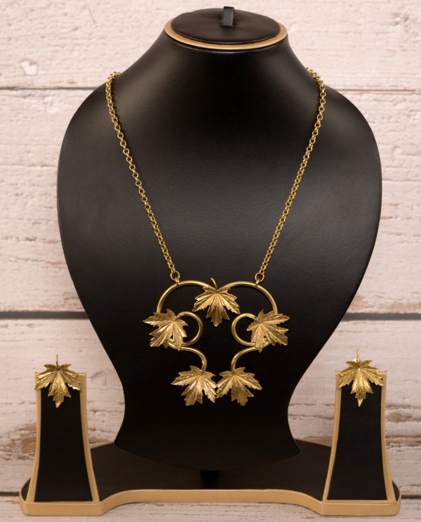 Aaloka Brass Necklace & Earring set