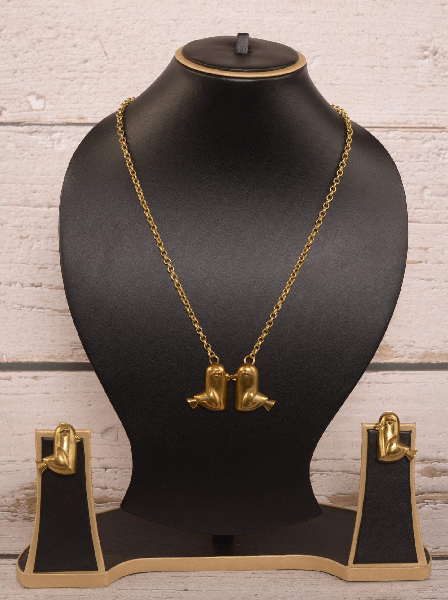 Chaitali Brass Necklace & Earrings set