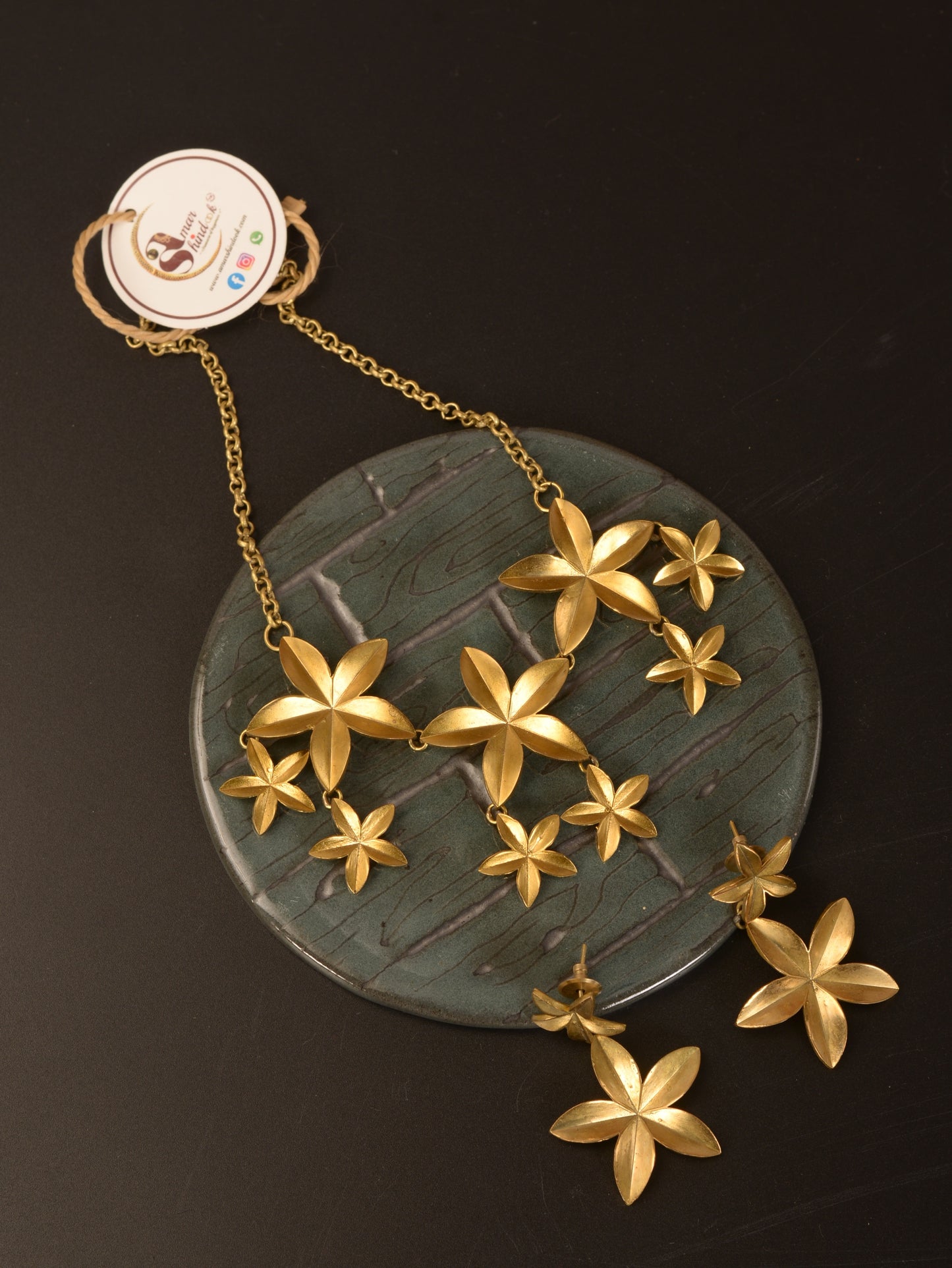 Chhanda Brass Necklace & Earrings set