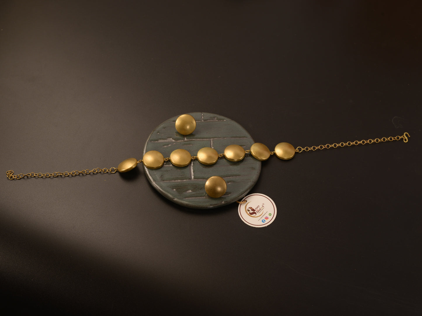 Charvi Brass Necklace & Earrings set