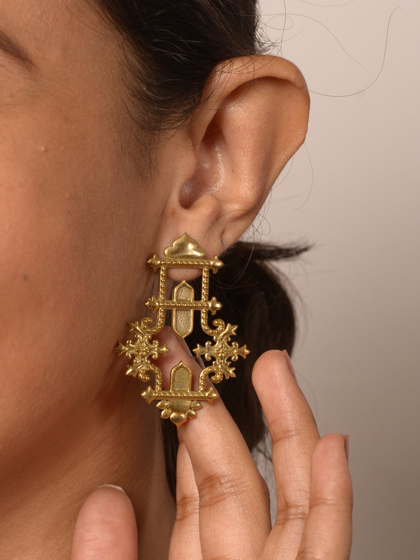 Charu Brass Earrings