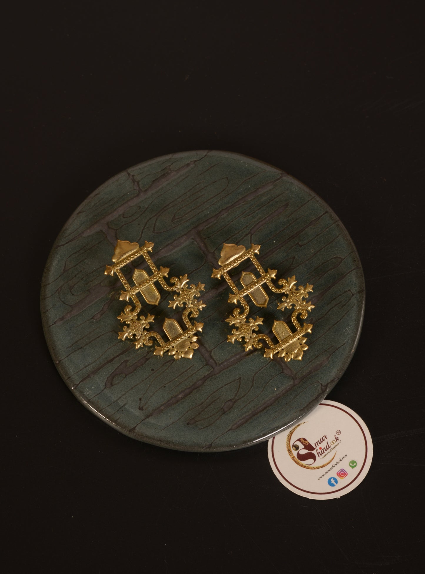 Charu Brass Earrings
